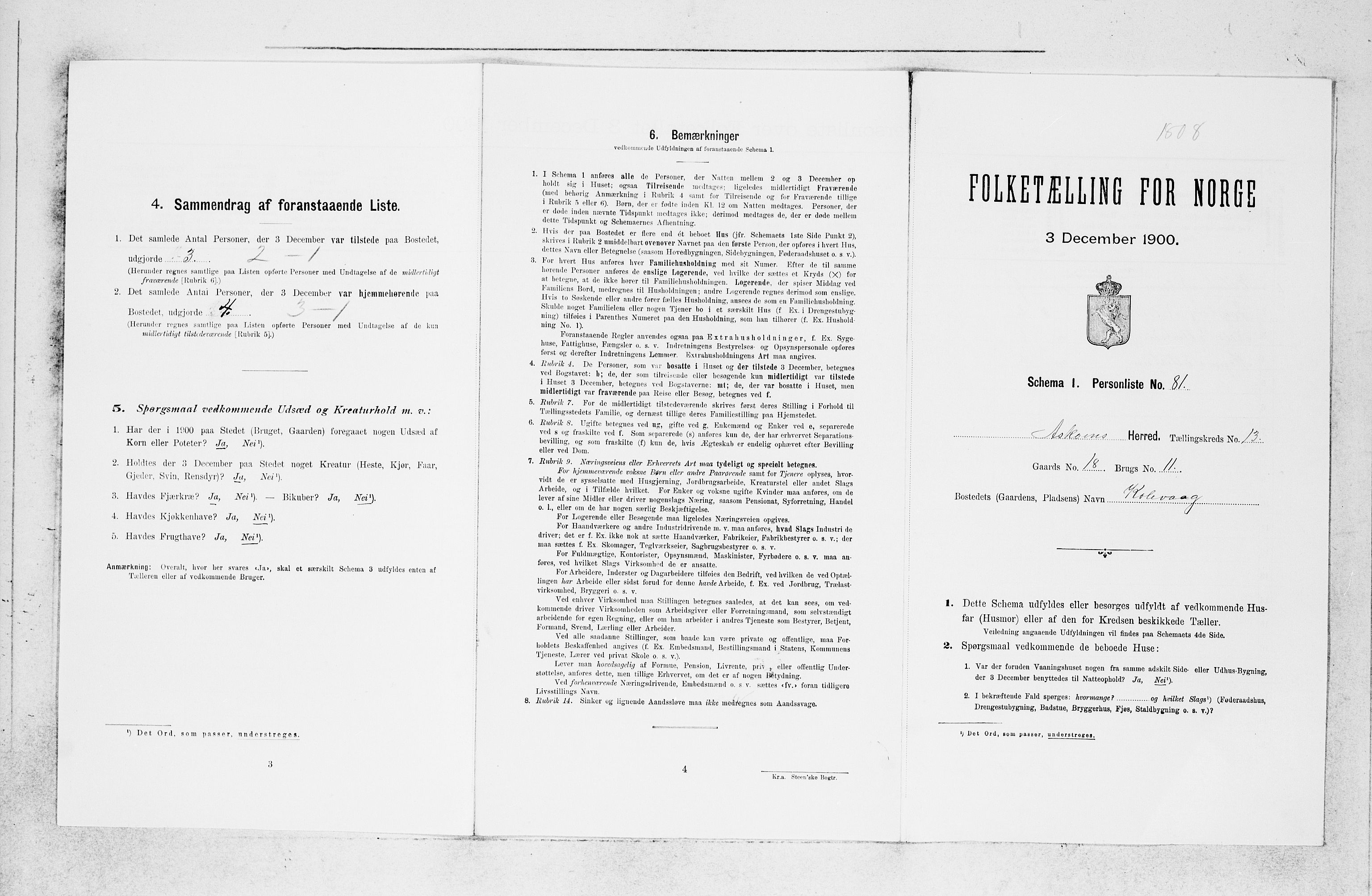 SAB, 1900 census for Askøy, 1900, p. 1938