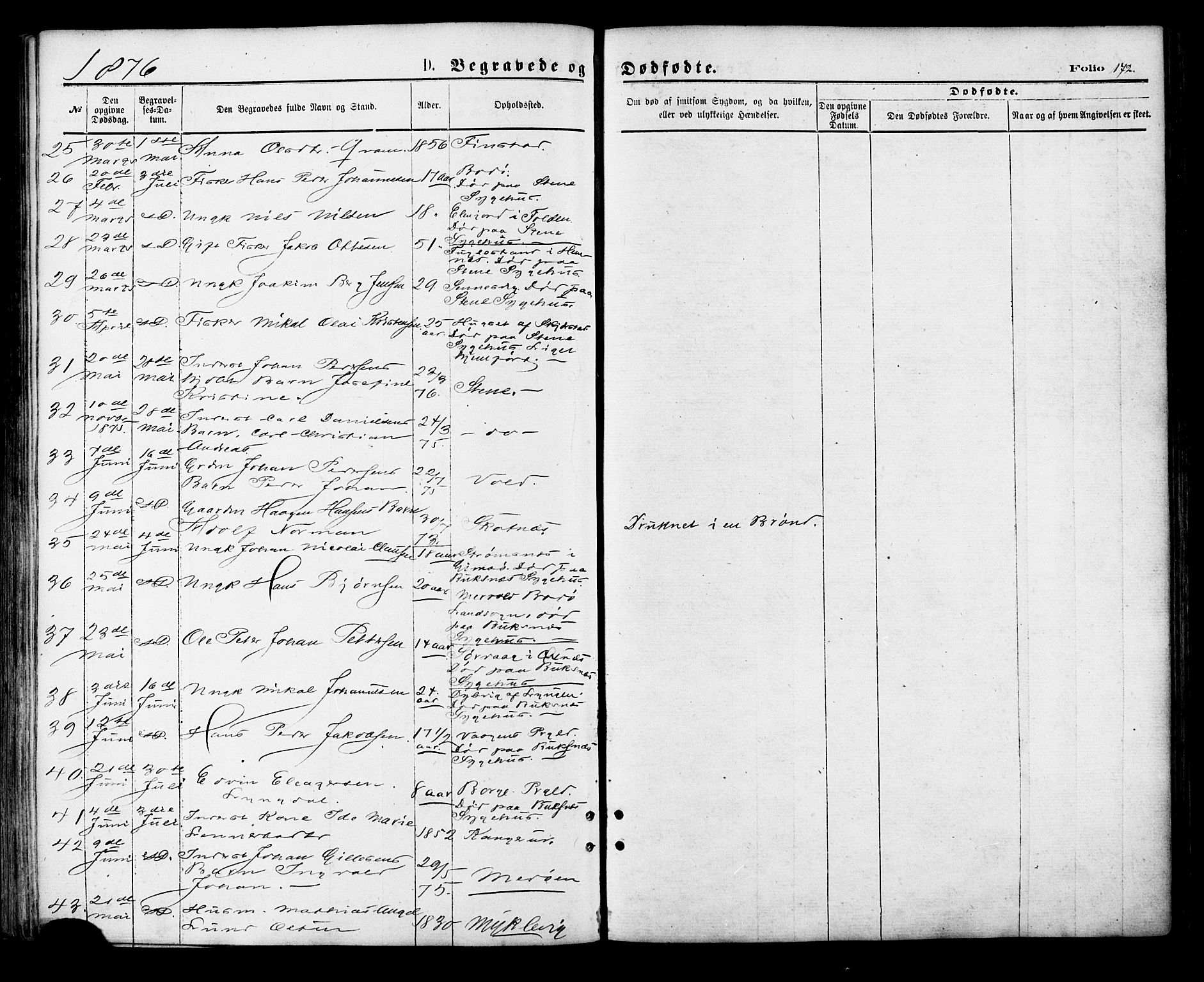 Ministerialprotokoller, klokkerbøker og fødselsregistre - Nordland, AV/SAT-A-1459/881/L1166: Parish register (copy) no. 881C03, 1876-1885, p. 172