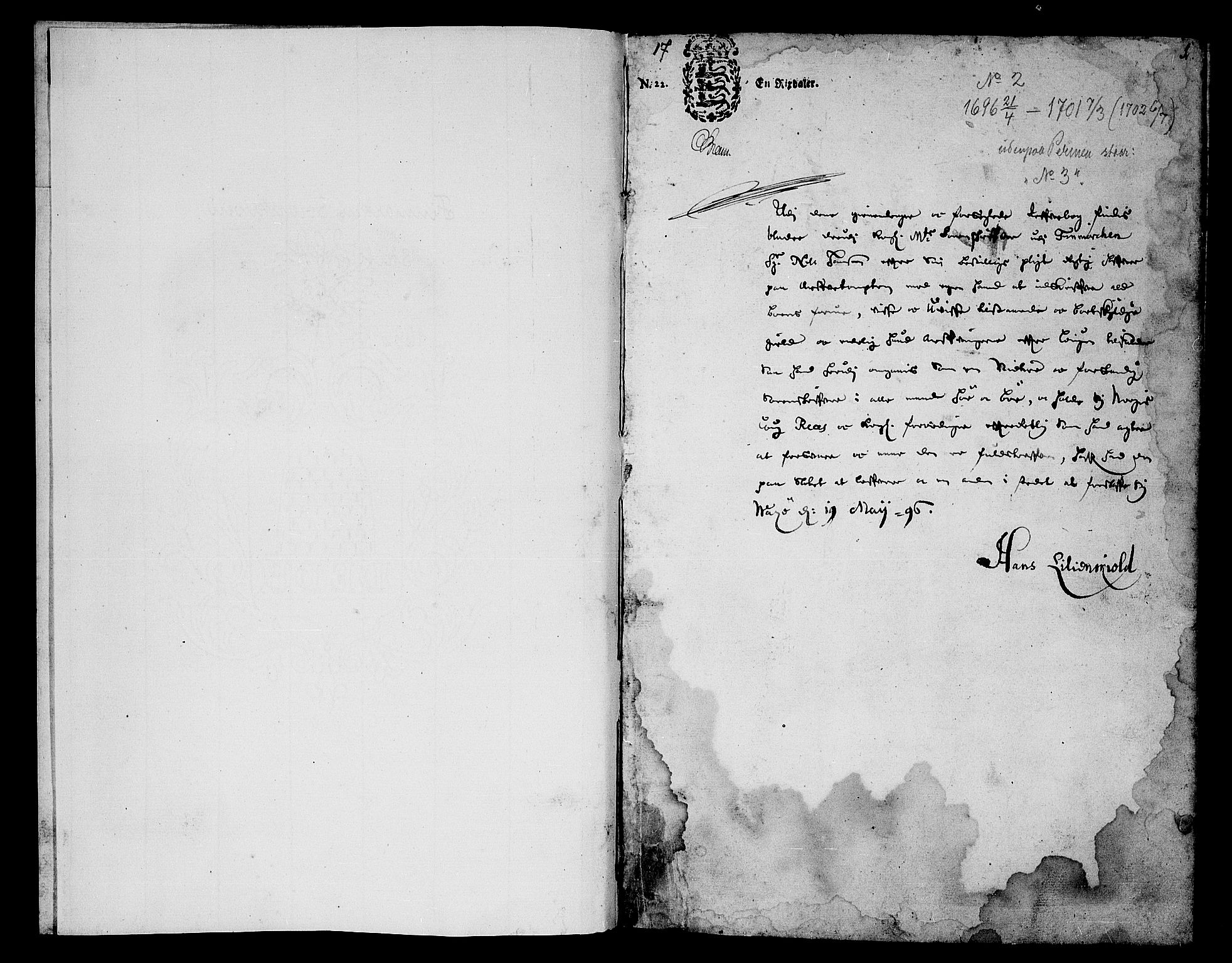 Finnmark sorenskriveri, AV/SATØ-S-0053/H/Ha/L0059: Skifteprotokoller m/reg., 1696-1701, p. 0b-1a