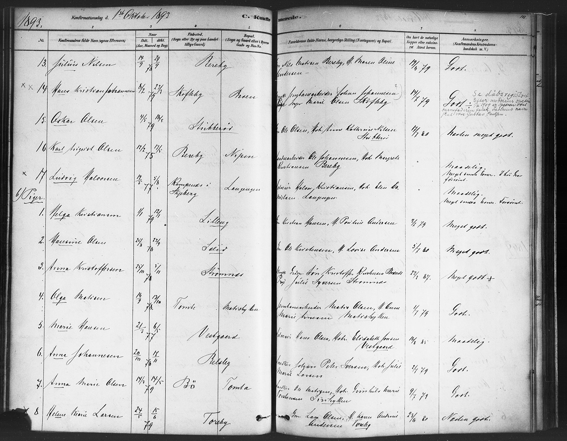 Varteig prestekontor Kirkebøker, SAO/A-10447a/F/Fa/L0002: Parish register (official) no. 2, 1878-1899, p. 143