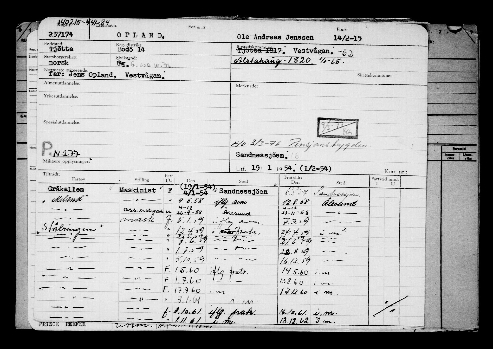 Direktoratet for sjømenn, AV/RA-S-3545/G/Gb/L0127: Hovedkort, 1915, p. 441