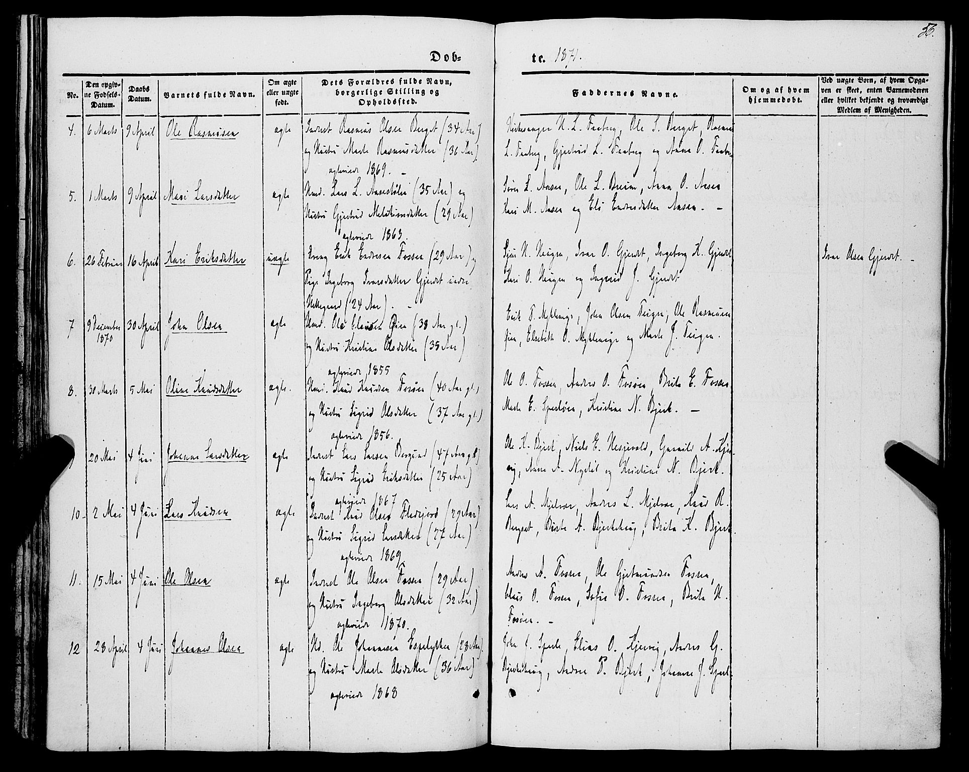 Jostedal sokneprestembete, SAB/A-80601/H/Haa/Haaa/L0005: Parish register (official) no. A 5, 1849-1877, p. 56