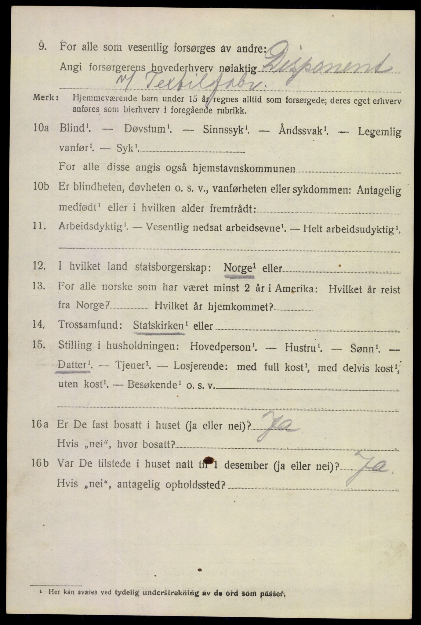 SAKO, 1920 census for Sande, 1920, p. 6057