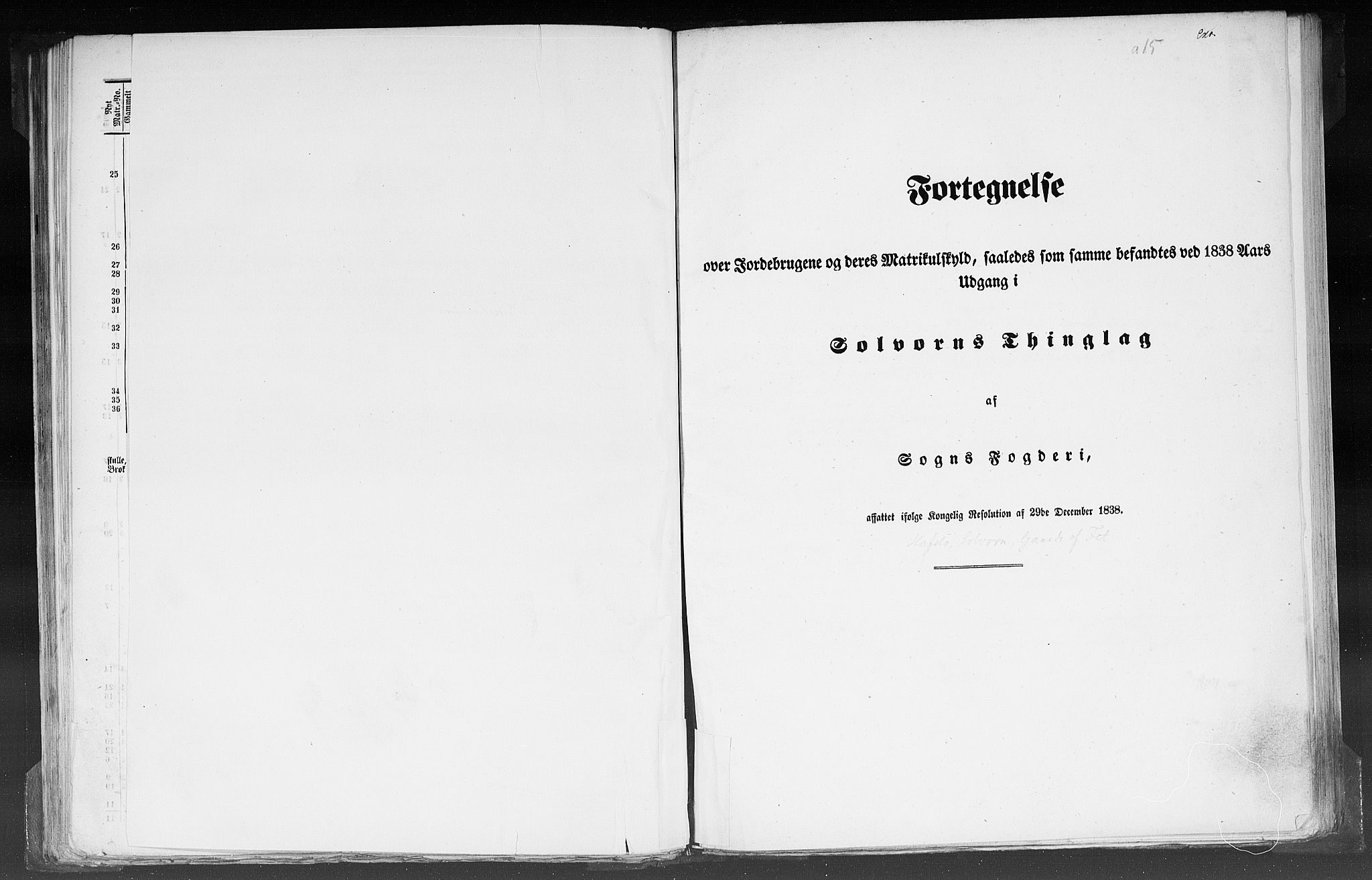 Rygh, AV/RA-PA-0034/F/Fb/L0012: Matrikkelen for 1838 - Nordre Bergenhus amt (Sogn og Fjordane fylke), 1838