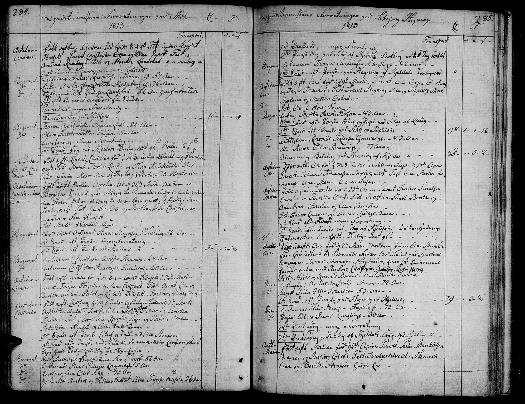 Ministerialprotokoller, klokkerbøker og fødselsregistre - Nord-Trøndelag, AV/SAT-A-1458/735/L0332: Parish register (official) no. 735A03, 1795-1816, p. 284-285