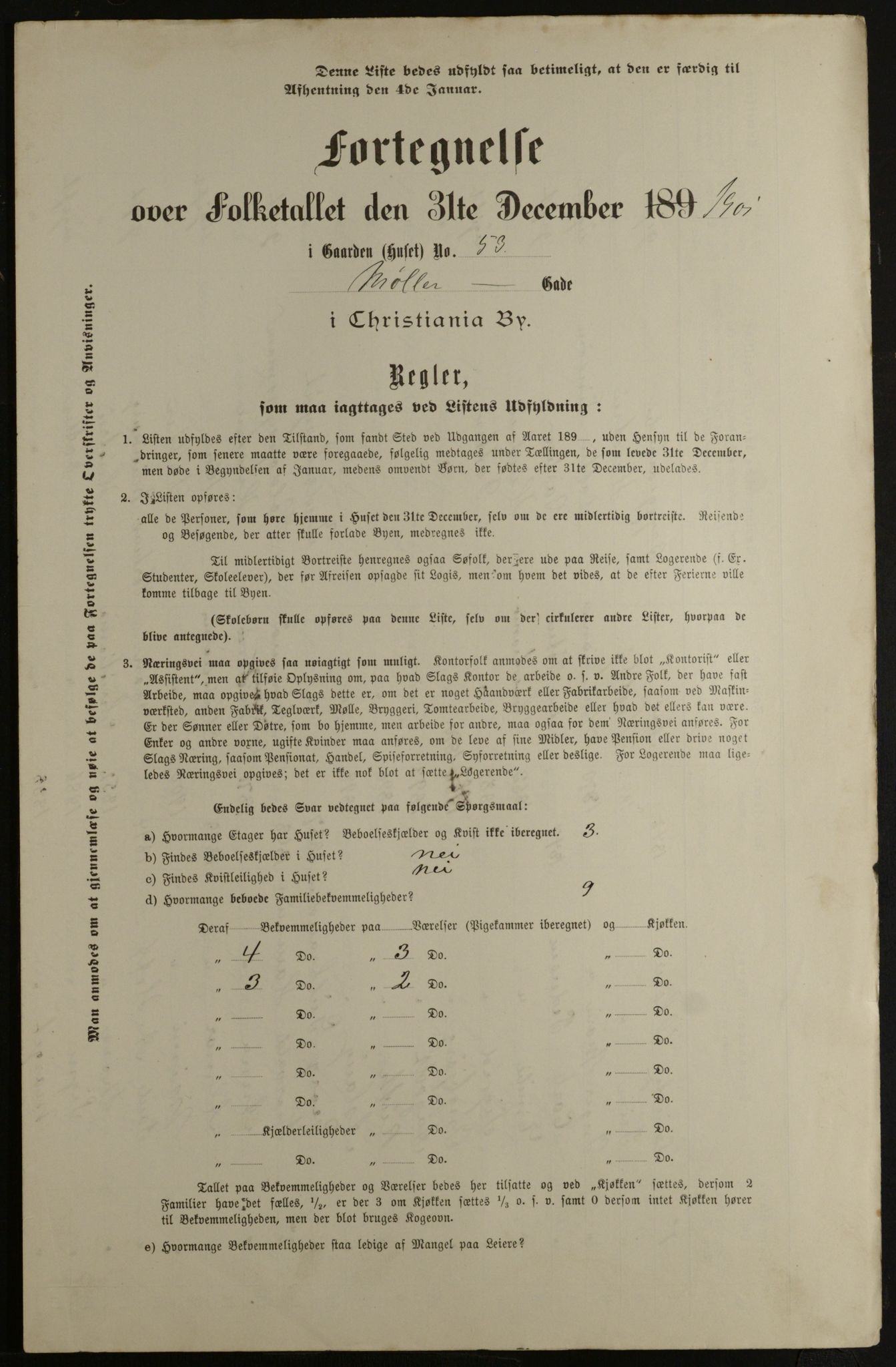 OBA, Municipal Census 1901 for Kristiania, 1901, p. 10574