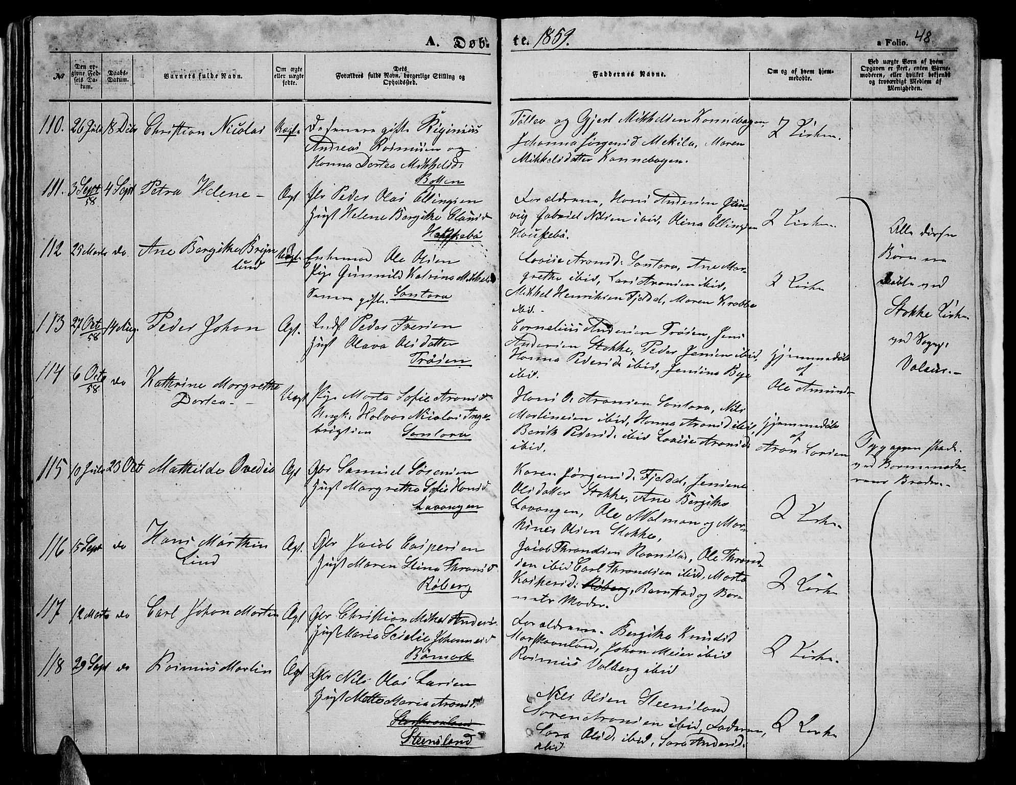 Trondenes sokneprestkontor, SATØ/S-1319/H/Hb/L0007klokker: Parish register (copy) no. 7, 1855-1862, p. 48