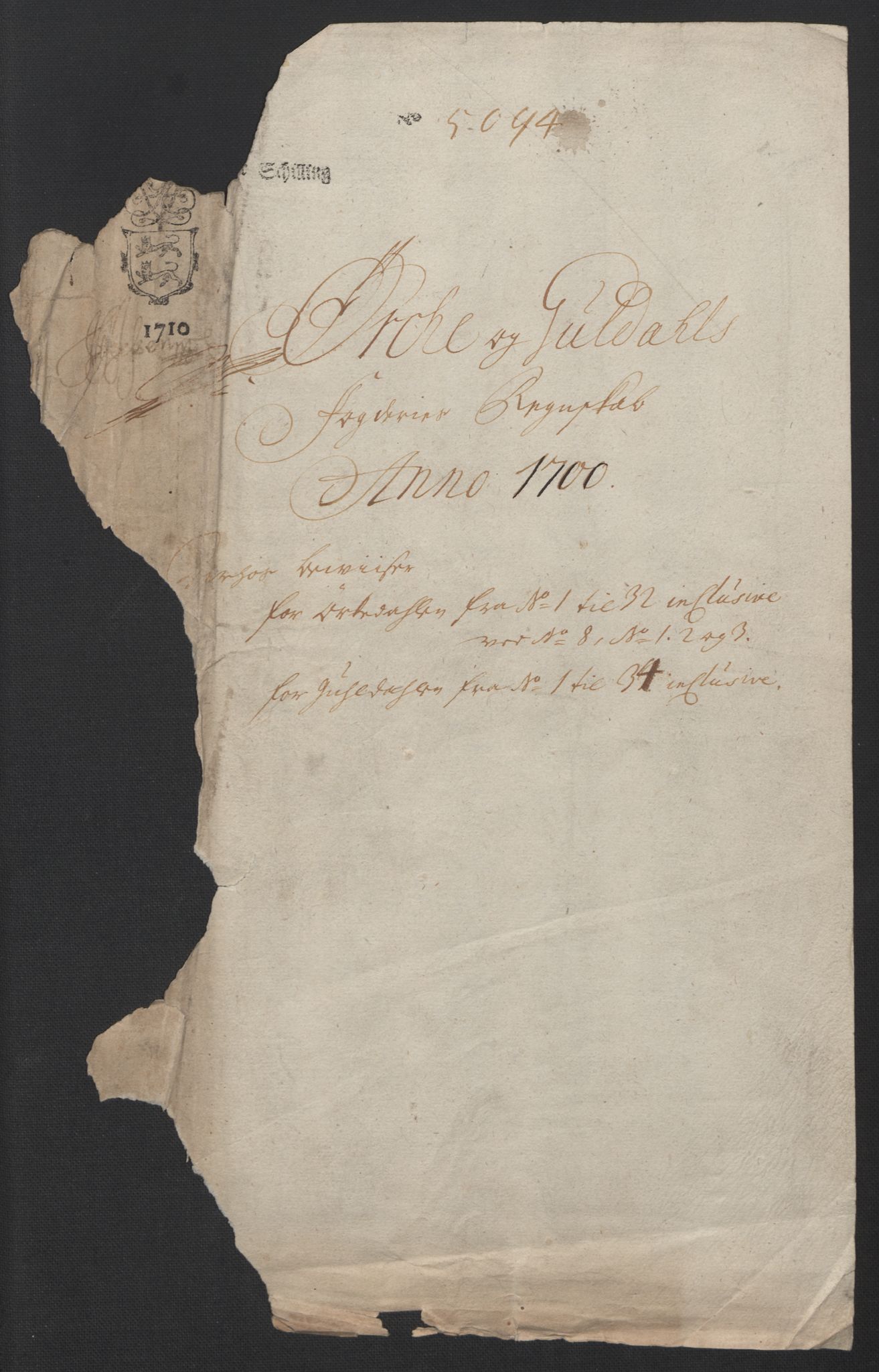 Rentekammeret inntil 1814, Reviderte regnskaper, Fogderegnskap, RA/EA-4092/R60/L3950: Fogderegnskap Orkdal og Gauldal, 1700, p. 245