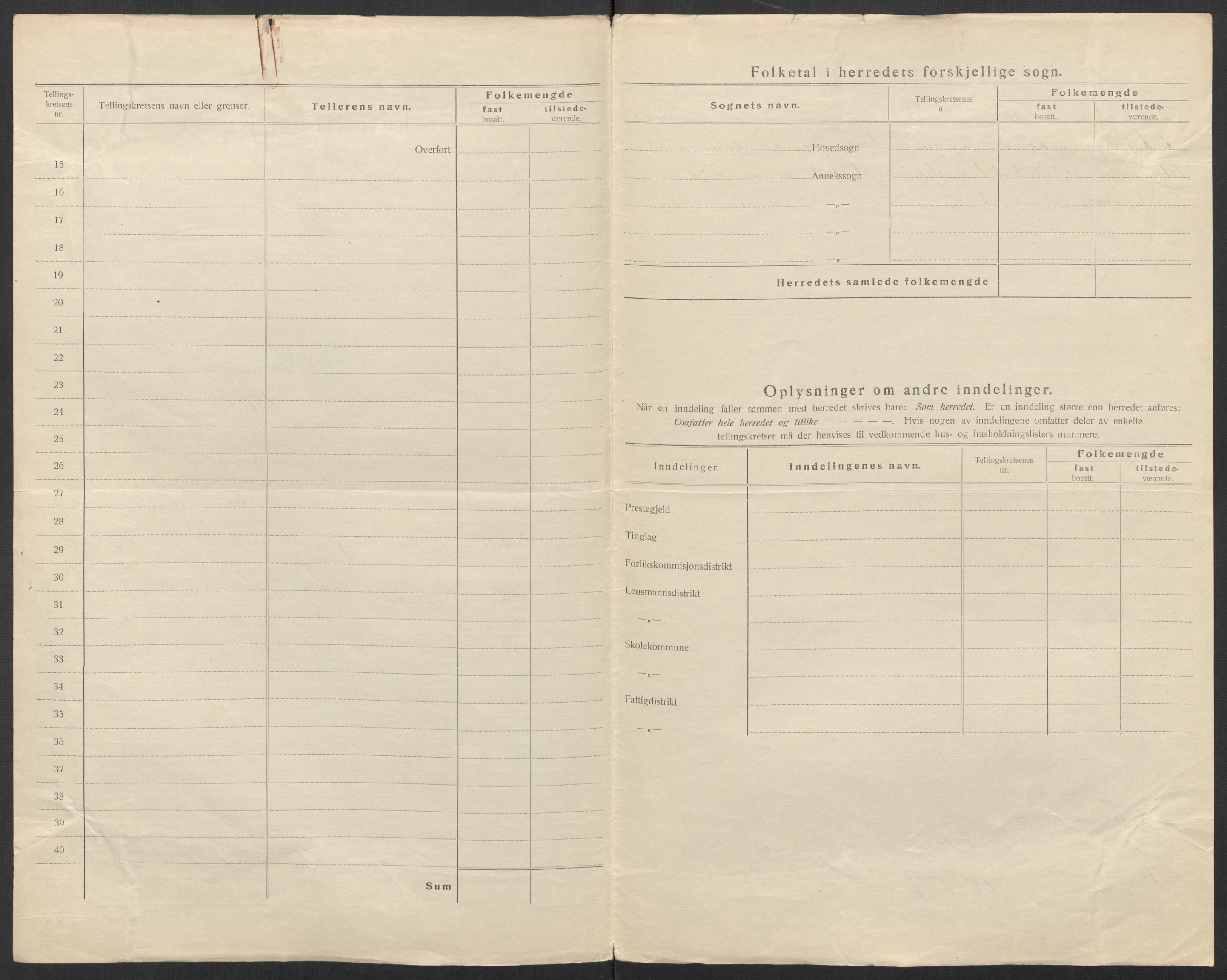 SAT, 1920 census for Tydal, 1920, p. 4