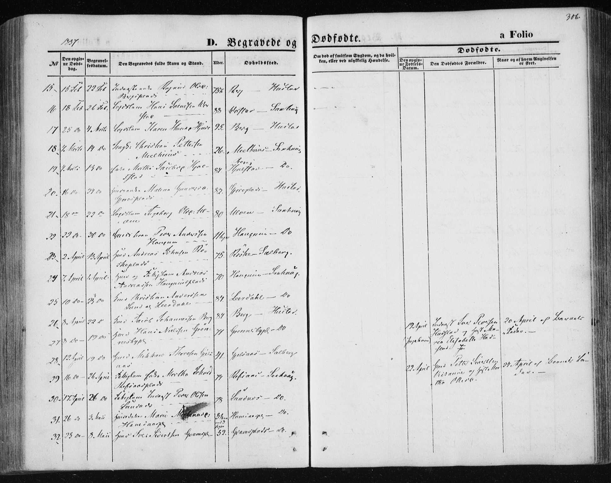Ministerialprotokoller, klokkerbøker og fødselsregistre - Nord-Trøndelag, SAT/A-1458/730/L0283: Parish register (official) no. 730A08, 1855-1865, p. 306