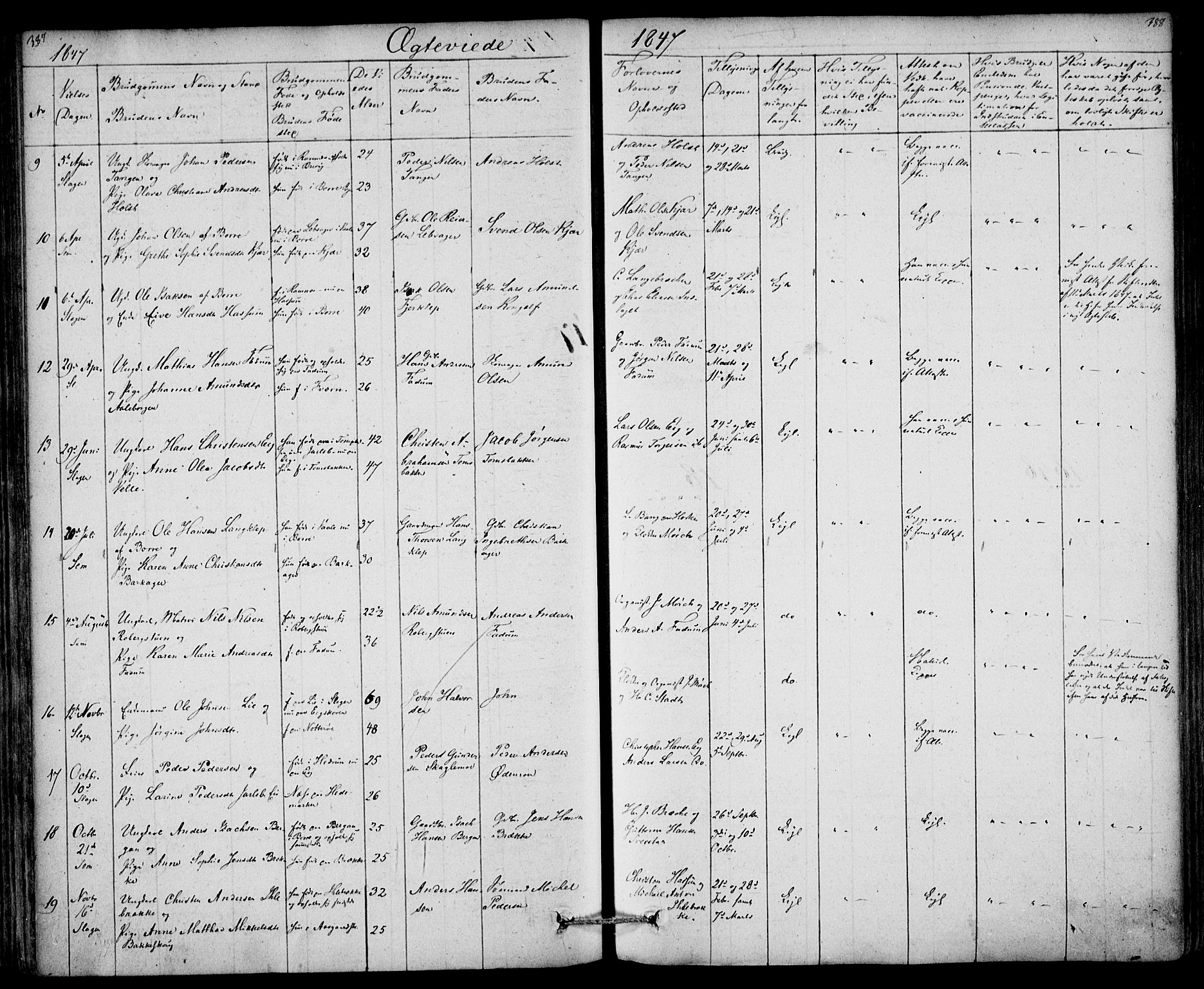 Sem kirkebøker, AV/SAKO-A-5/F/Fa/L0006: Parish register (official) no. I 6, 1843-1855, p. 387-388