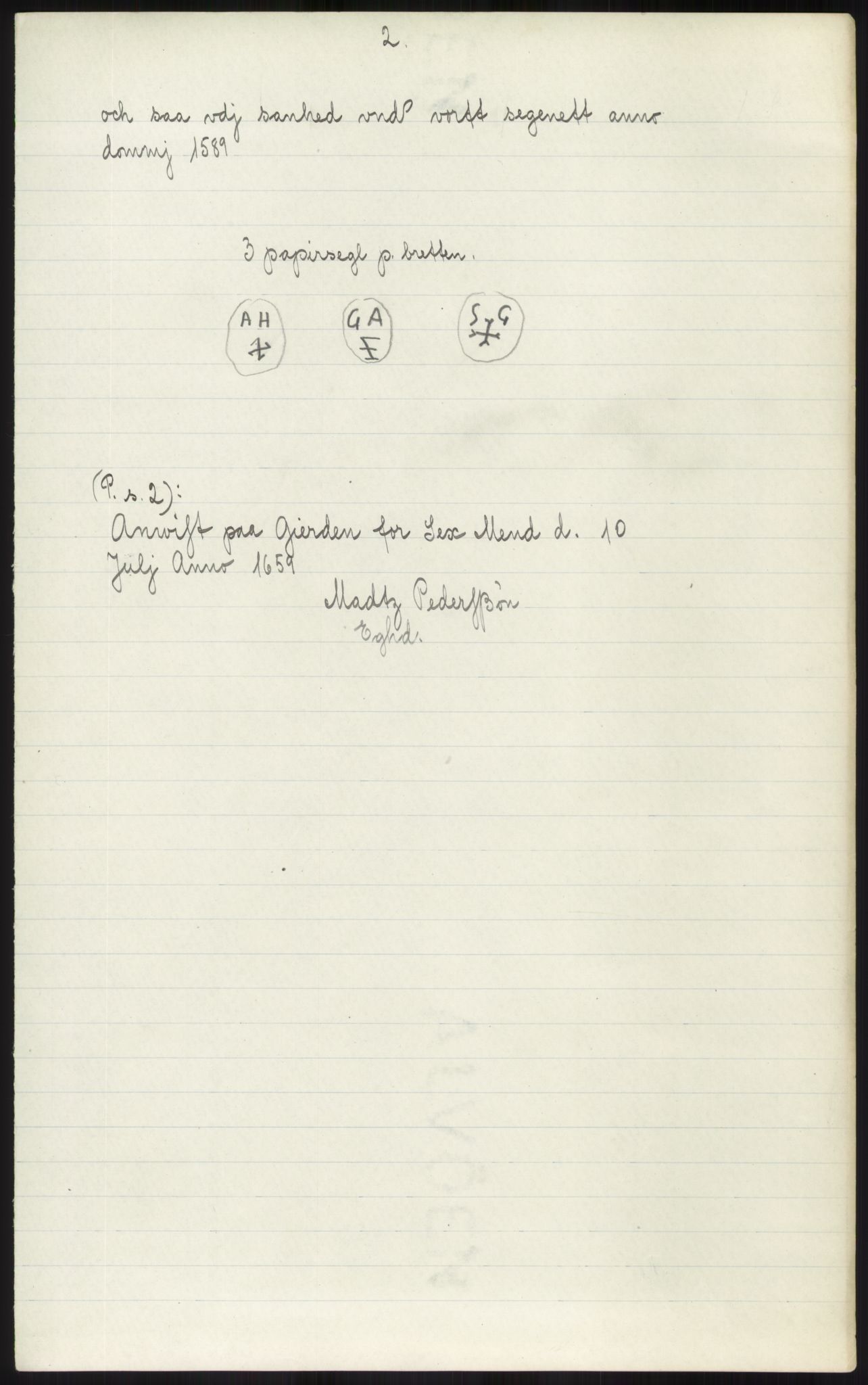 Samlinger til kildeutgivelse, Diplomavskriftsamlingen, AV/RA-EA-4053/H/Ha, p. 1268