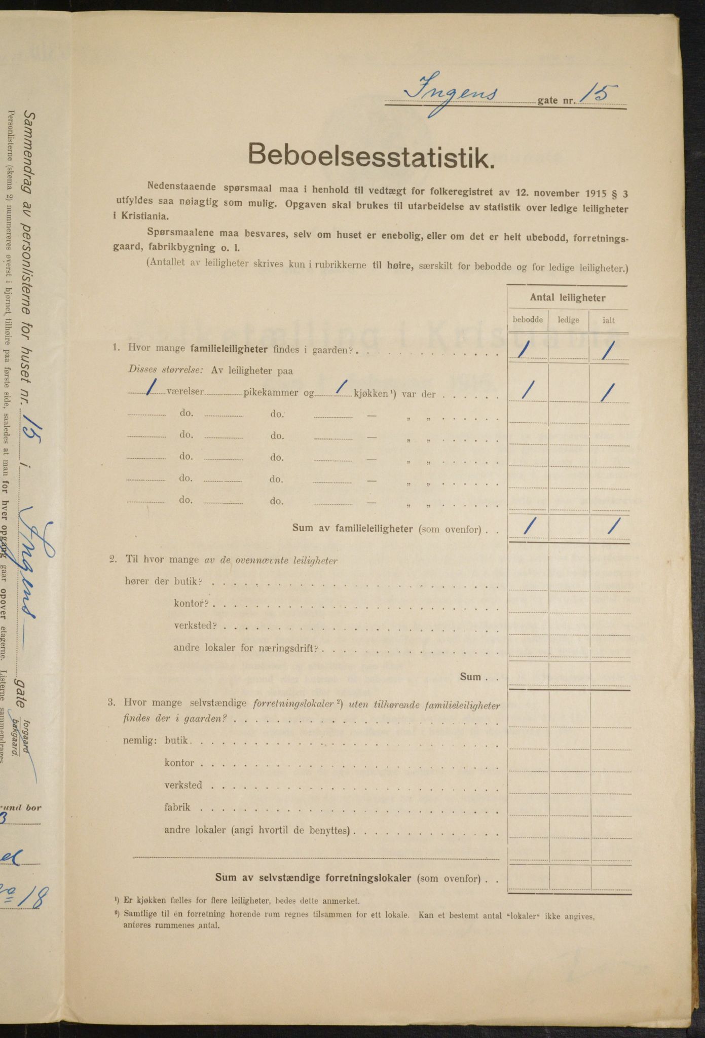 OBA, Municipal Census 1916 for Kristiania, 1916, p. 44924