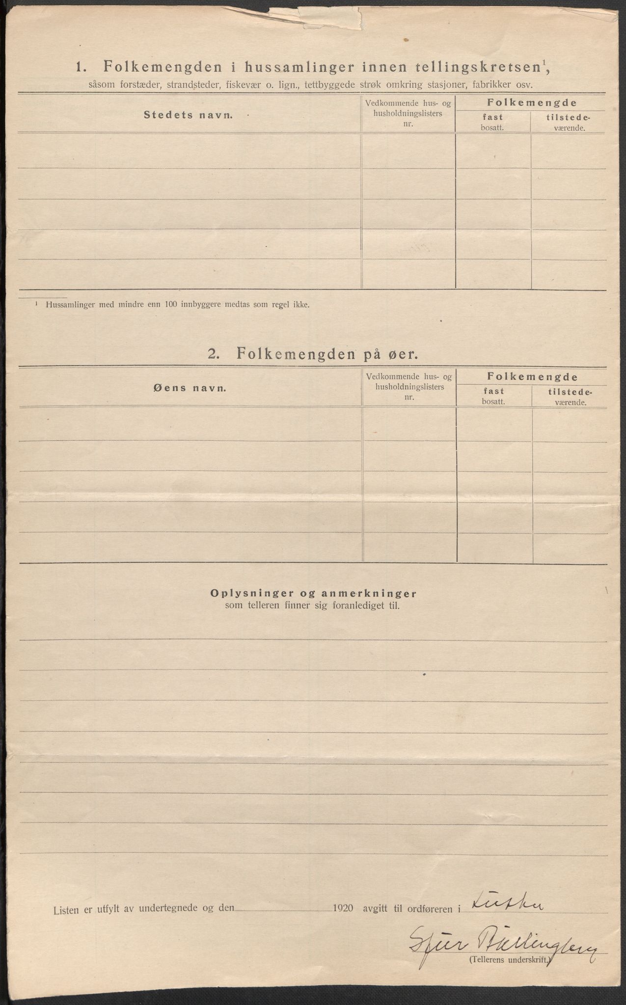 SAB, 1920 census for Luster, 1920, p. 46