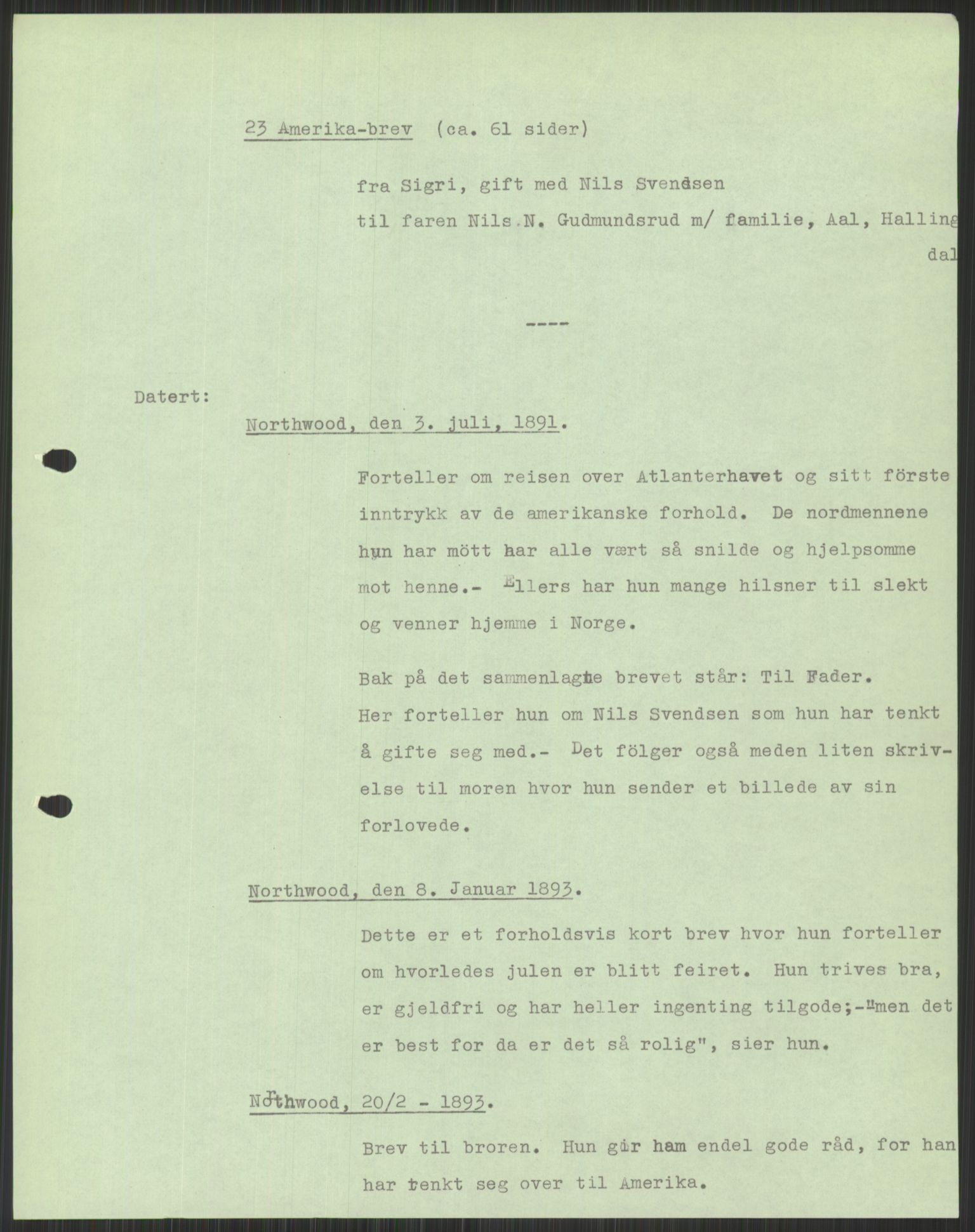 Samlinger til kildeutgivelse, Amerikabrevene, AV/RA-EA-4057/F/L0037: Arne Odd Johnsens amerikabrevsamling I, 1855-1900, p. 905