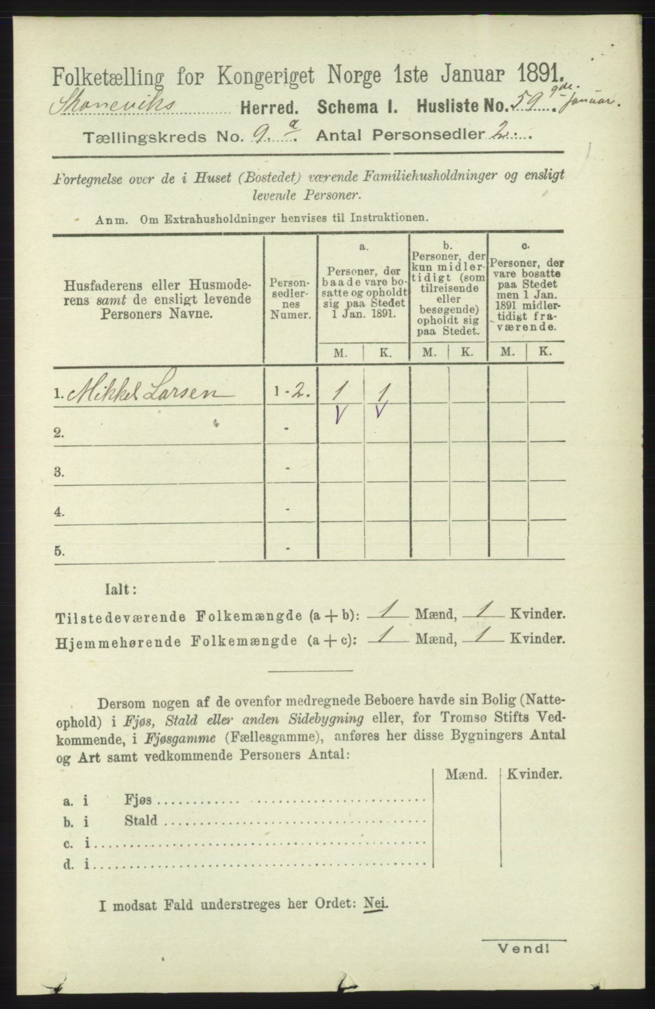 RA, 1891 census for 1212 Skånevik, 1891, p. 2548