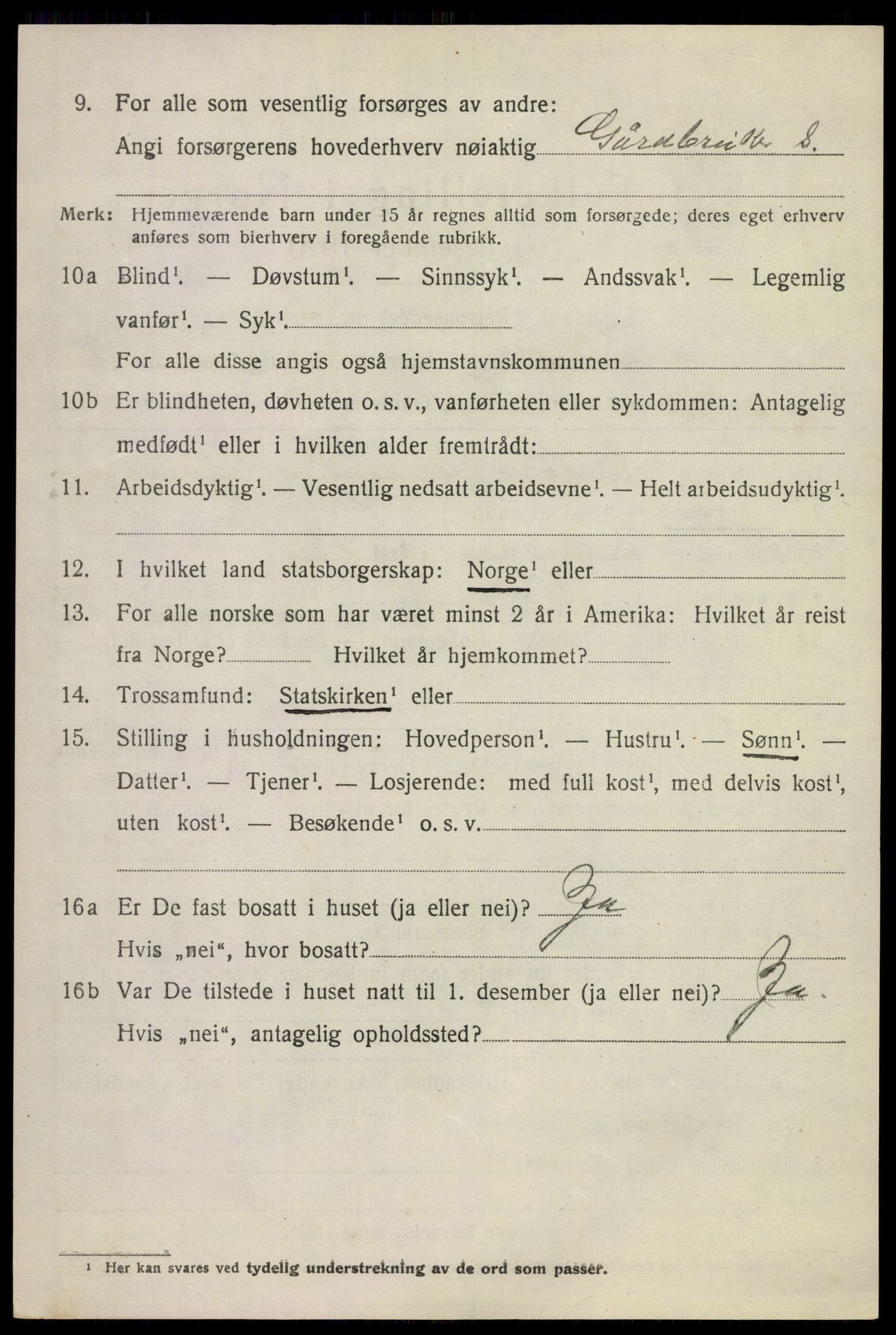 SAKO, 1920 census for Flesberg, 1920, p. 1660