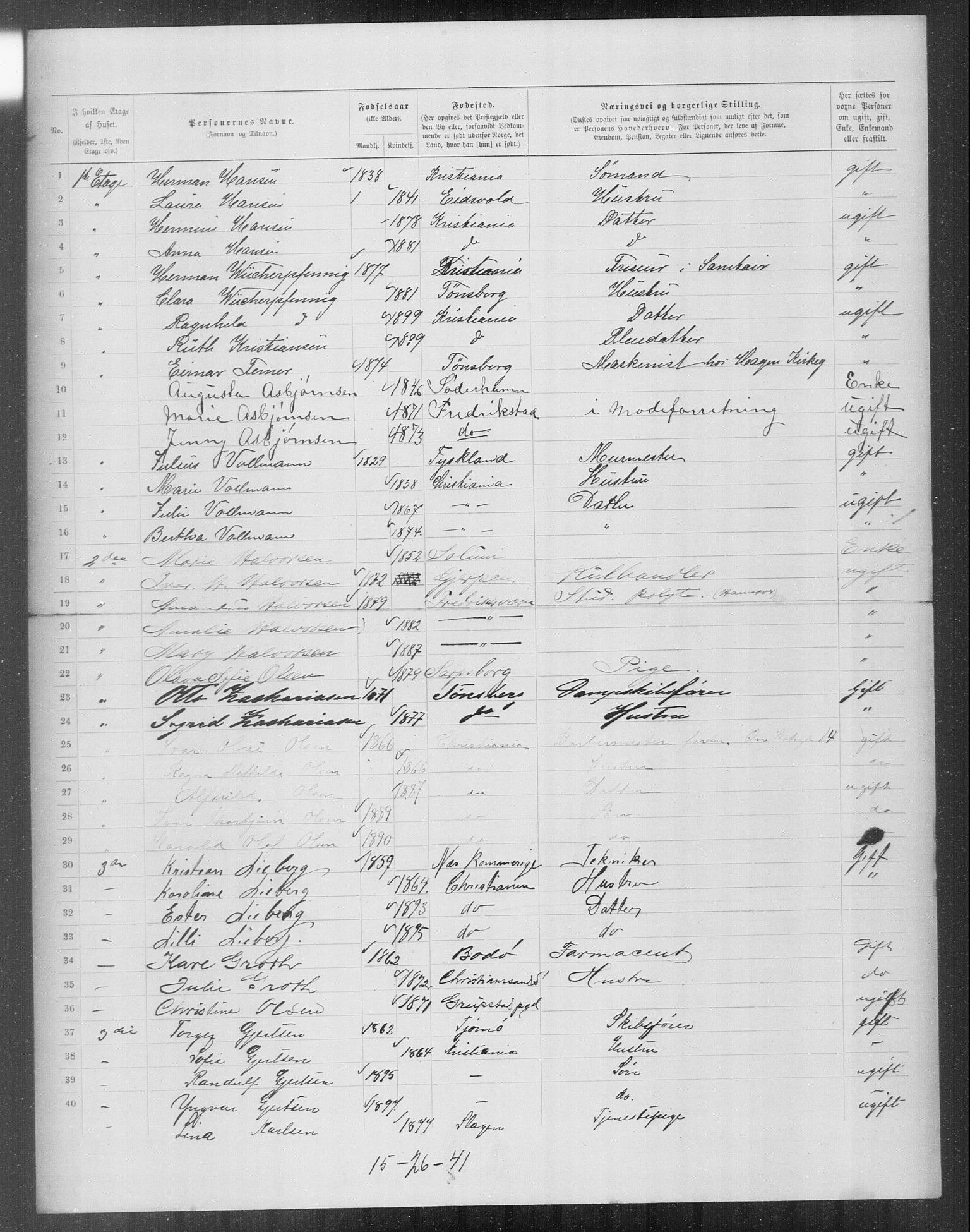 OBA, Municipal Census 1899 for Kristiania, 1899, p. 11928