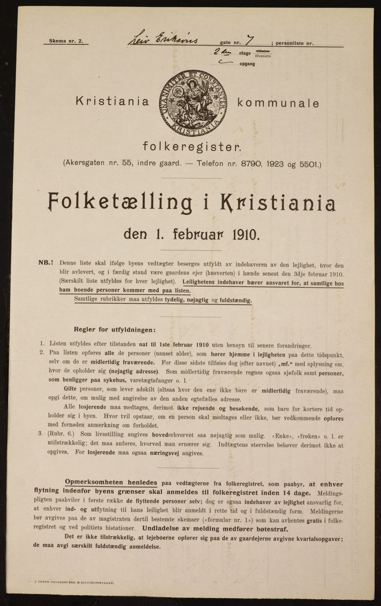 OBA, Municipal Census 1910 for Kristiania, 1910, p. 55514