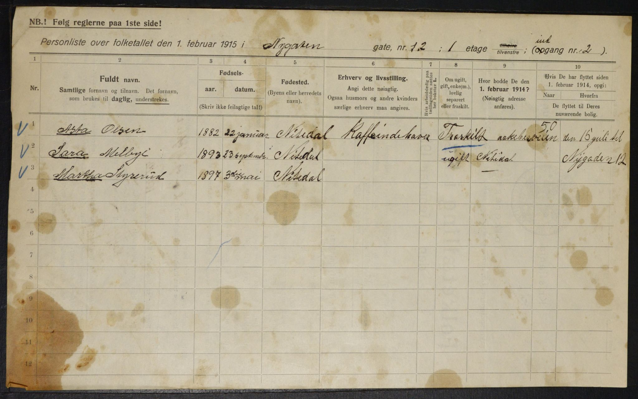 OBA, Municipal Census 1915 for Kristiania, 1915, p. 73396