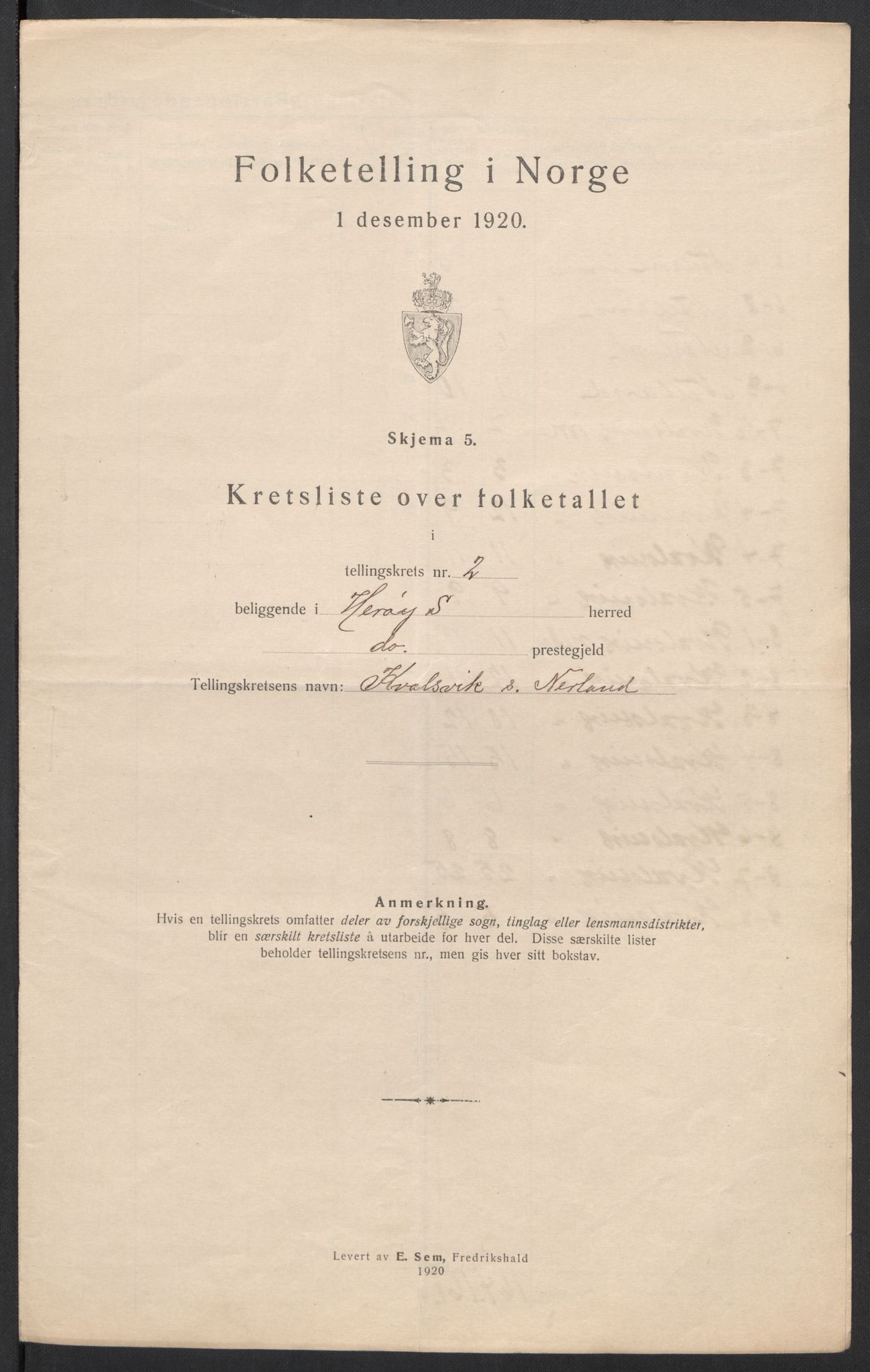 SAT, 1920 census for Herøy (MR), 1920, p. 9