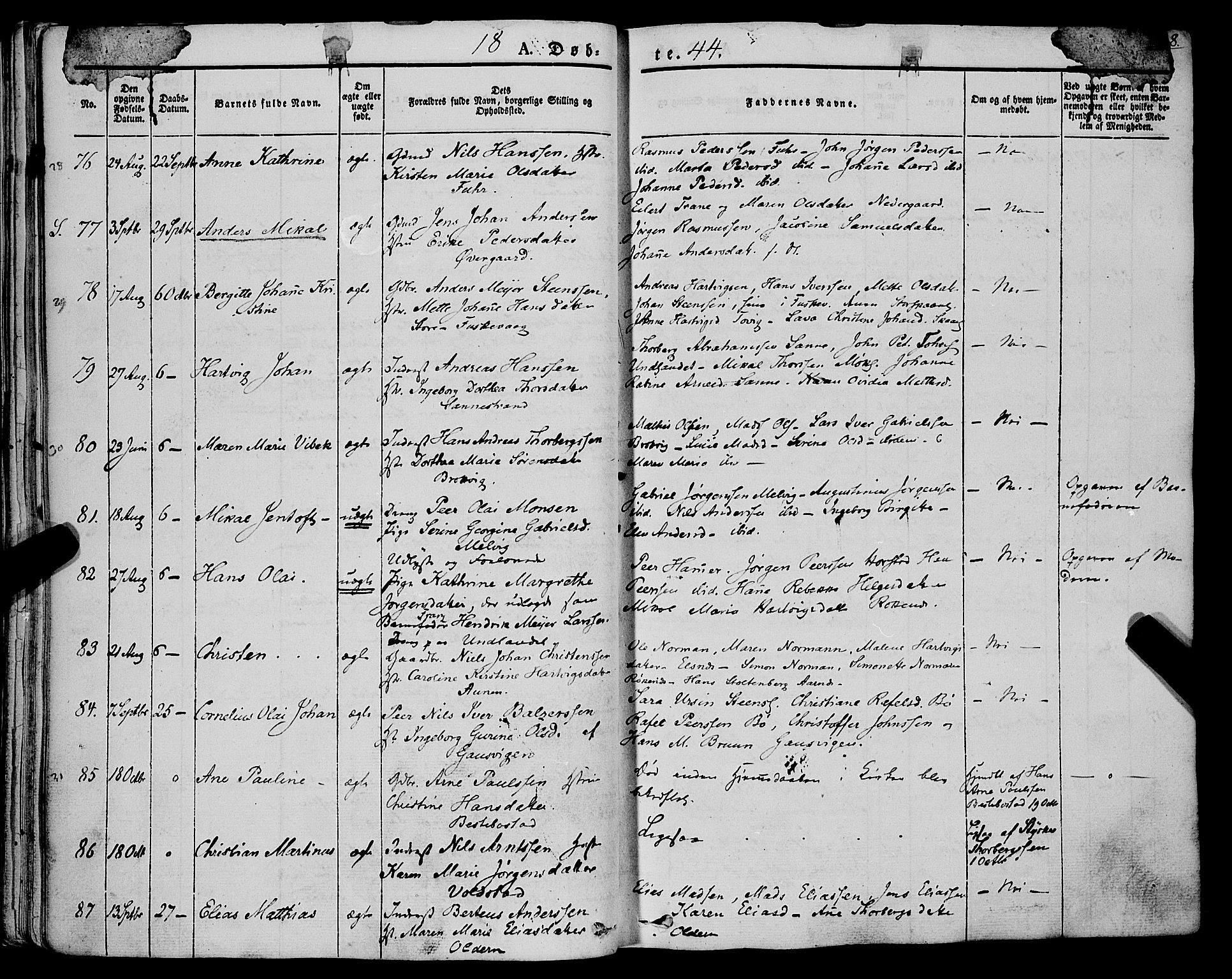 Trondenes sokneprestkontor, SATØ/S-1319/H/Ha/L0009kirke: Parish register (official) no. 9, 1841-1852, p. 38