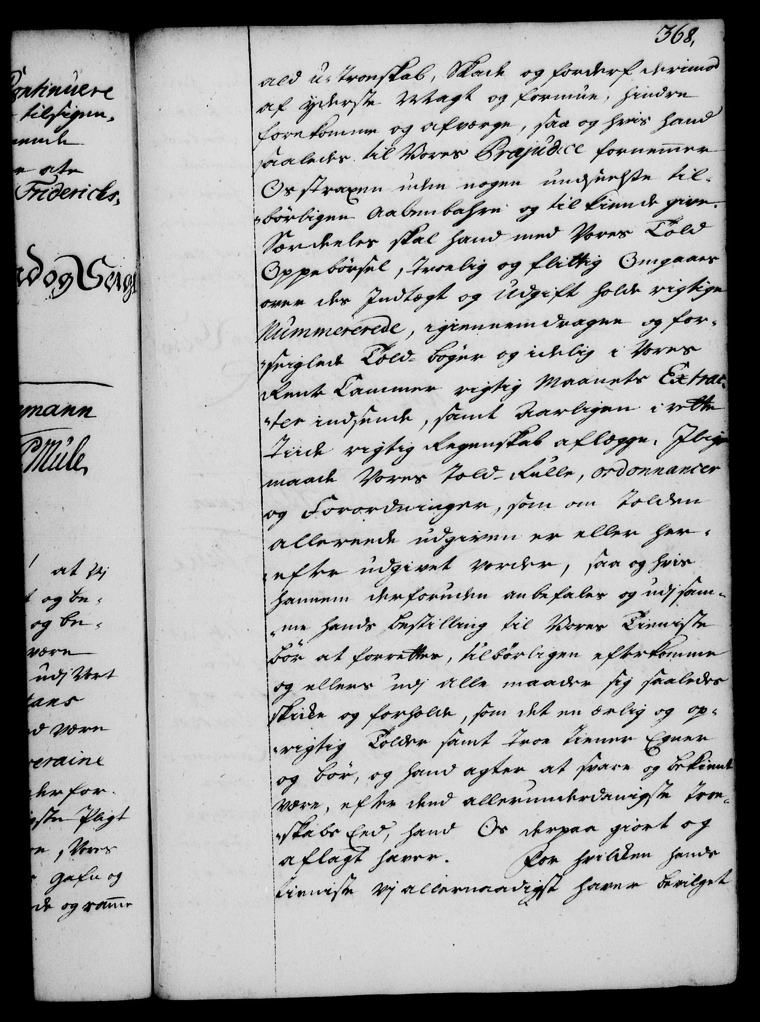 Rentekammeret, Kammerkanselliet, RA/EA-3111/G/Gg/Gge/L0002: Norsk bestallingsprotokoll med register (merket RK 53.26), 1730-1744, p. 368