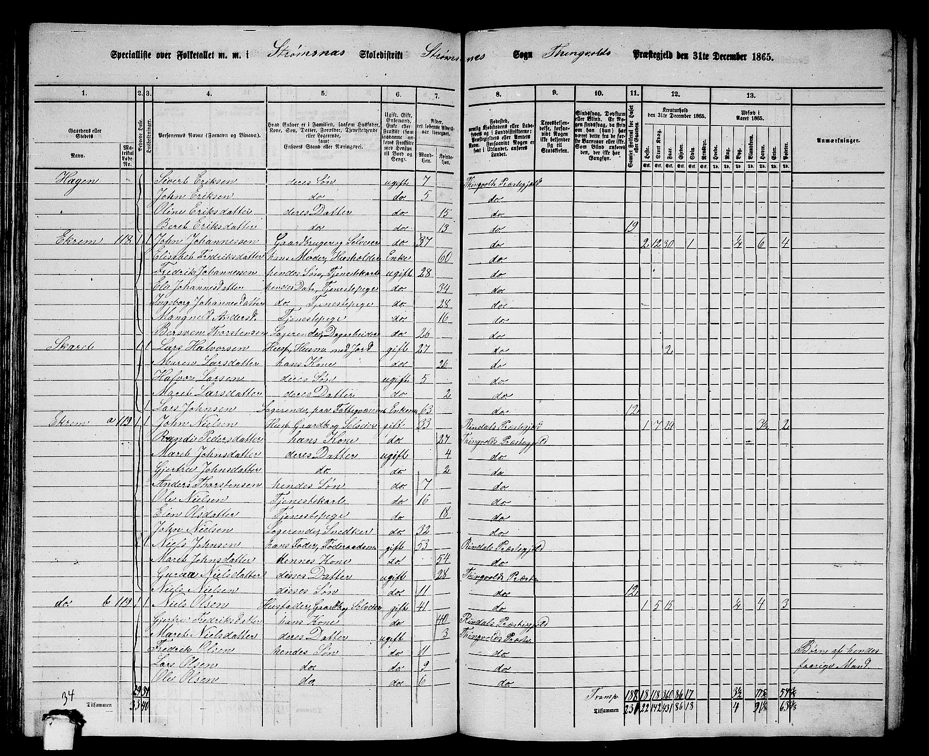 RA, 1865 census for Tingvoll, 1865, p. 120