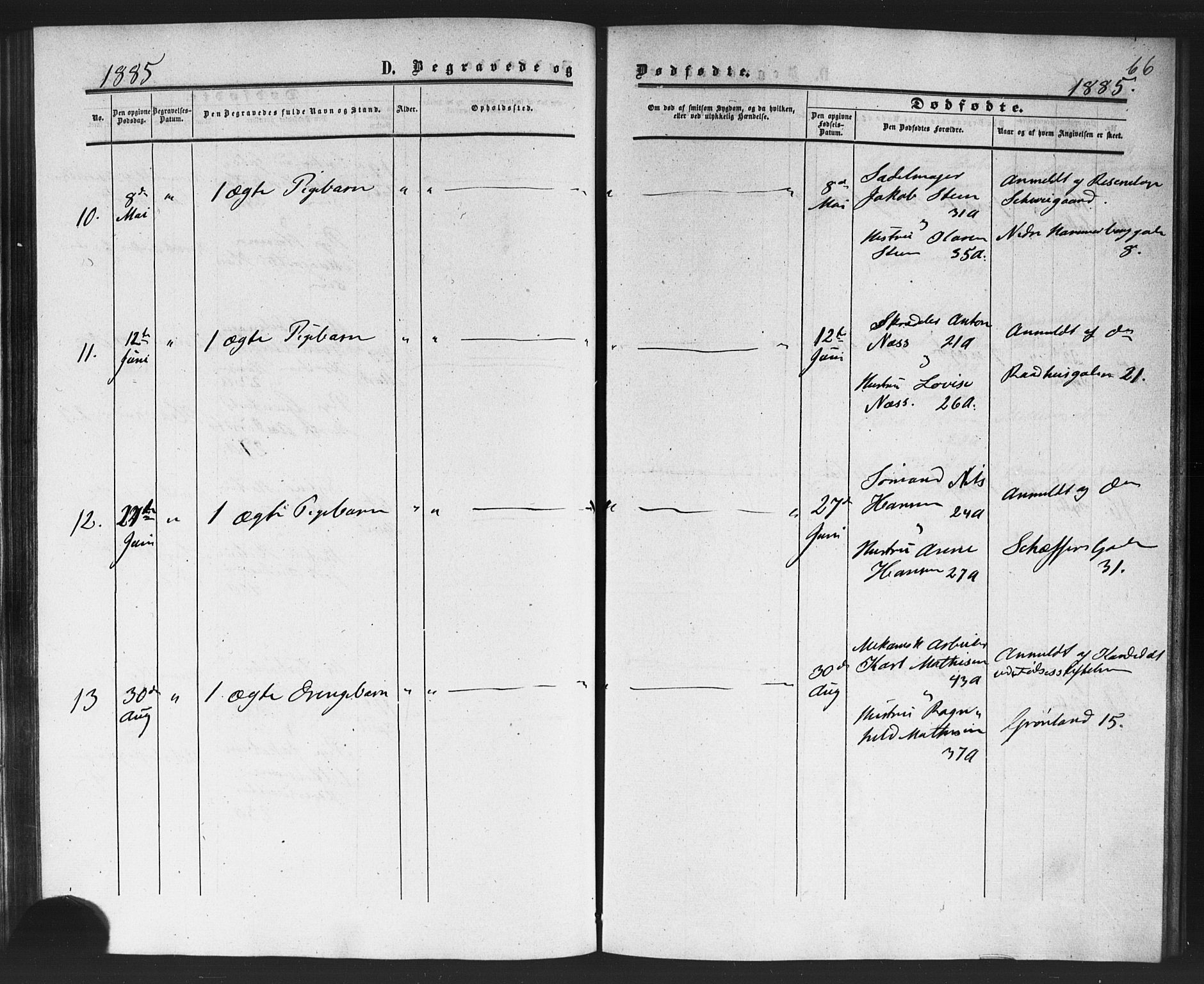 Rikshospitalet prestekontor Kirkebøker, AV/SAO-A-10309b/F/L0005: Parish register (official) no. 5, 1859-1887, p. 66