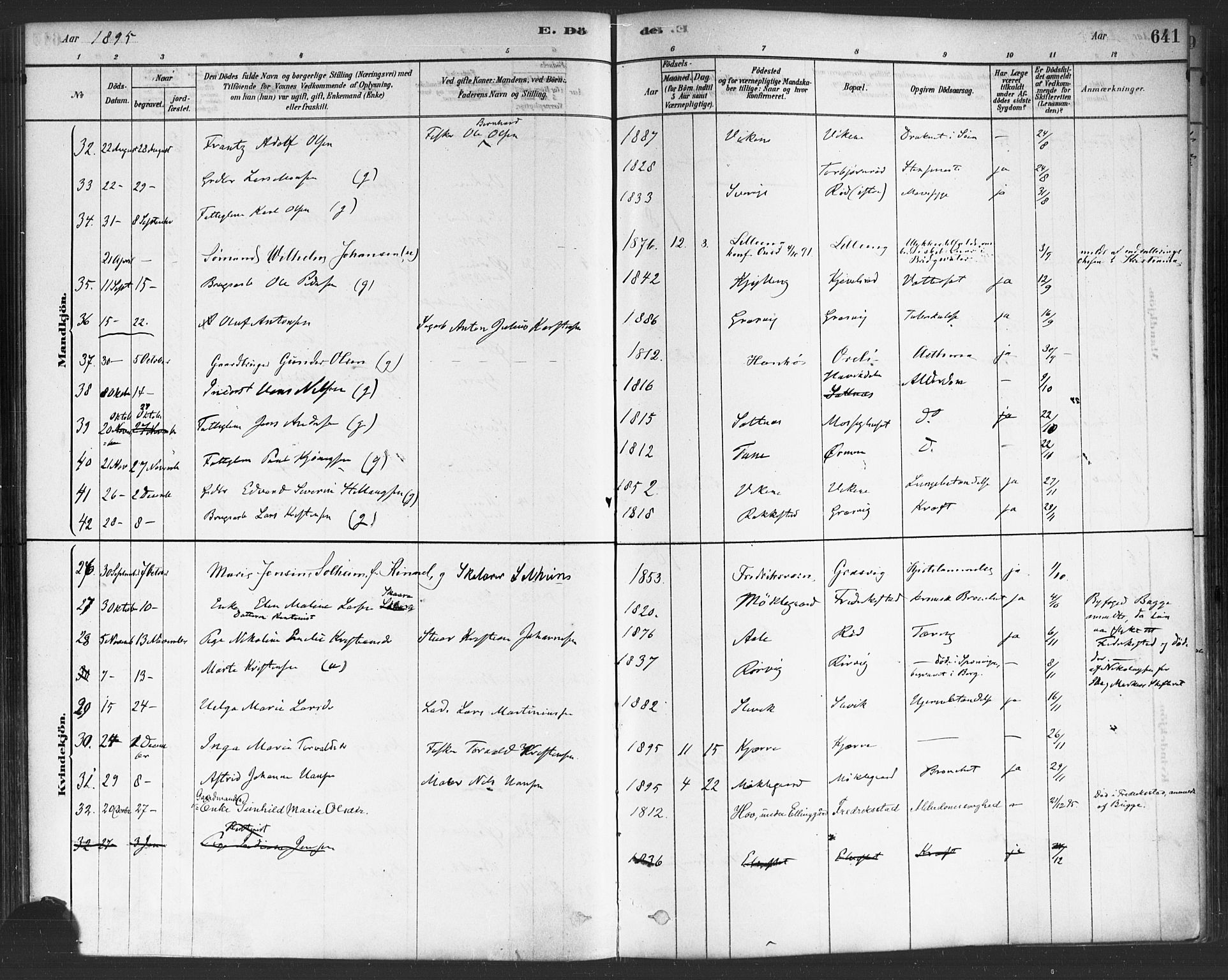 Onsøy prestekontor Kirkebøker, SAO/A-10914/F/Fa/L0006: Parish register (official) no. I 6, 1878-1898, p. 641