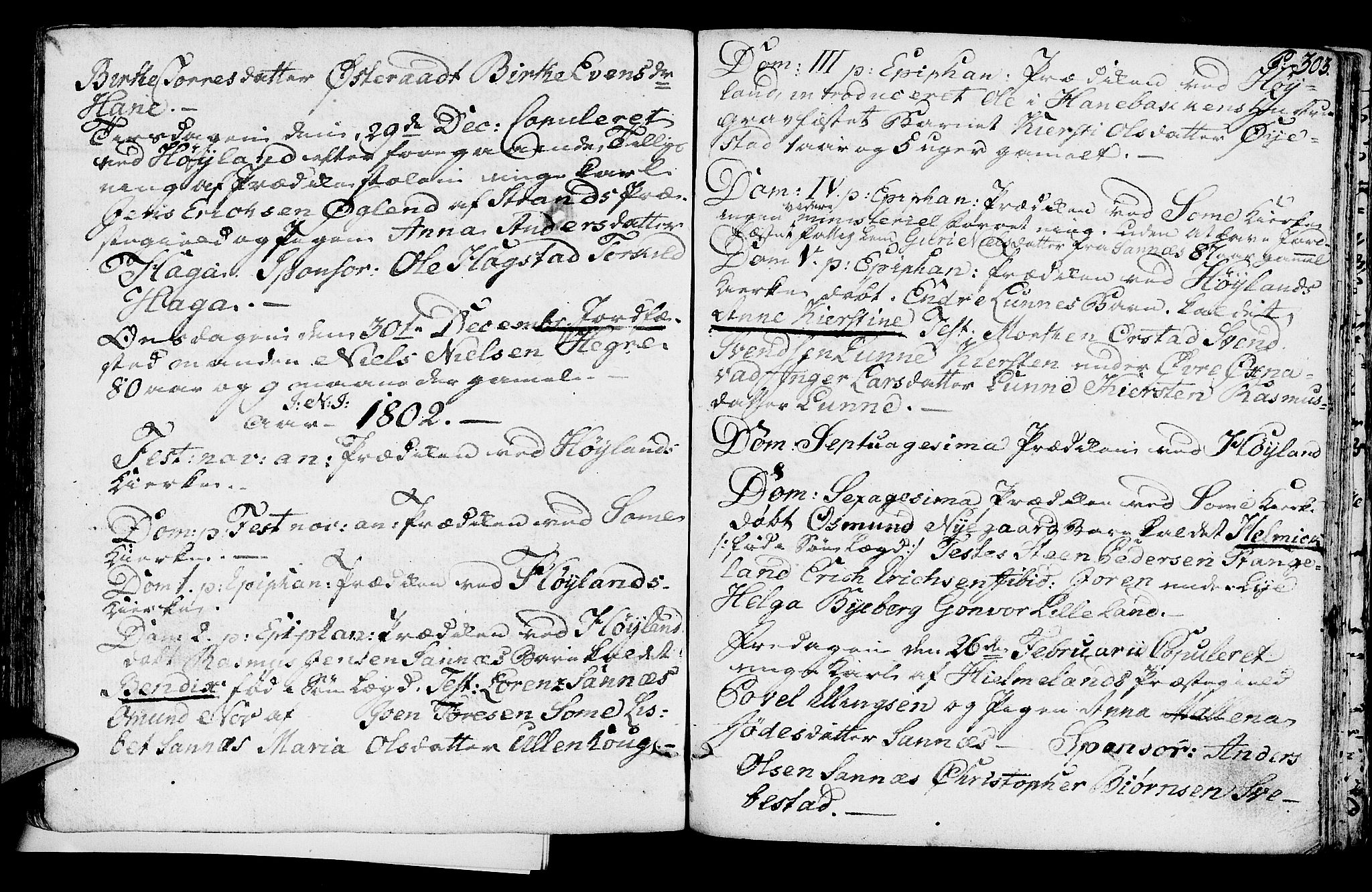 Høyland sokneprestkontor, SAST/A-101799/001/30BA/L0004: Parish register (official) no. A 4, 1784-1803, p. 303
