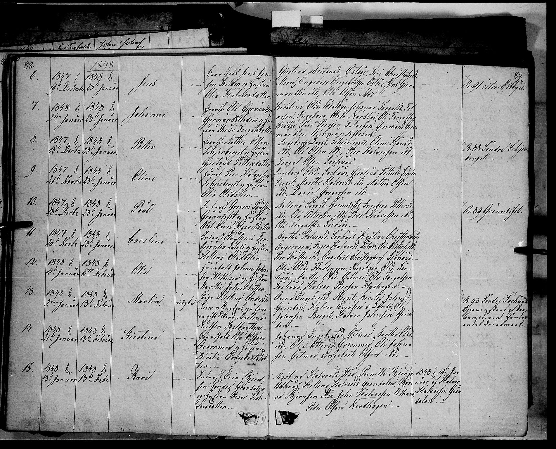 Trysil prestekontor, SAH/PREST-046/H/Ha/Haa/L0004: Parish register (official) no. 4 /1, 1842-1850, p. 88-89