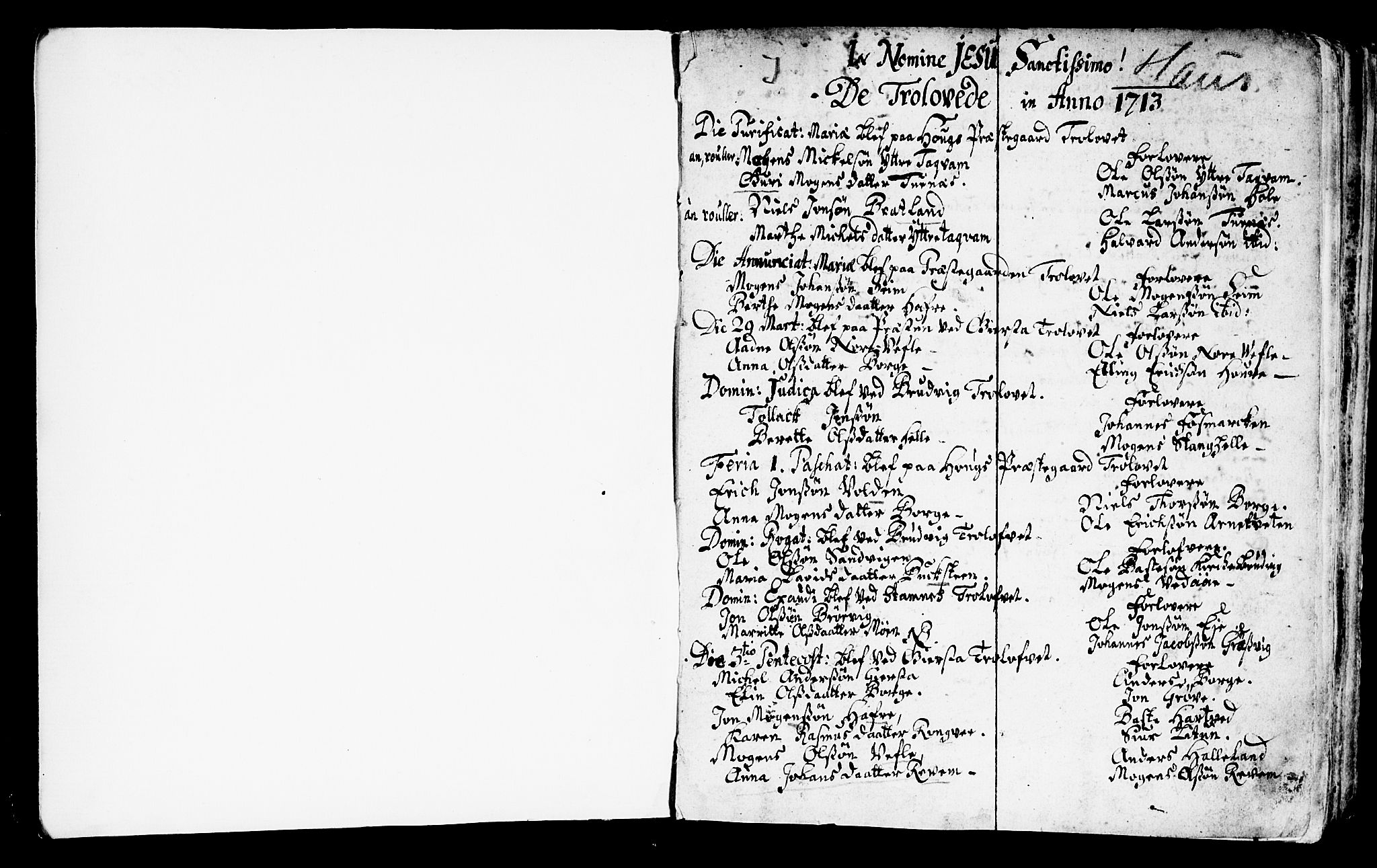 Haus sokneprestembete, AV/SAB-A-75601/H/Haa: Parish register (official) no. A 3, 1713-1722