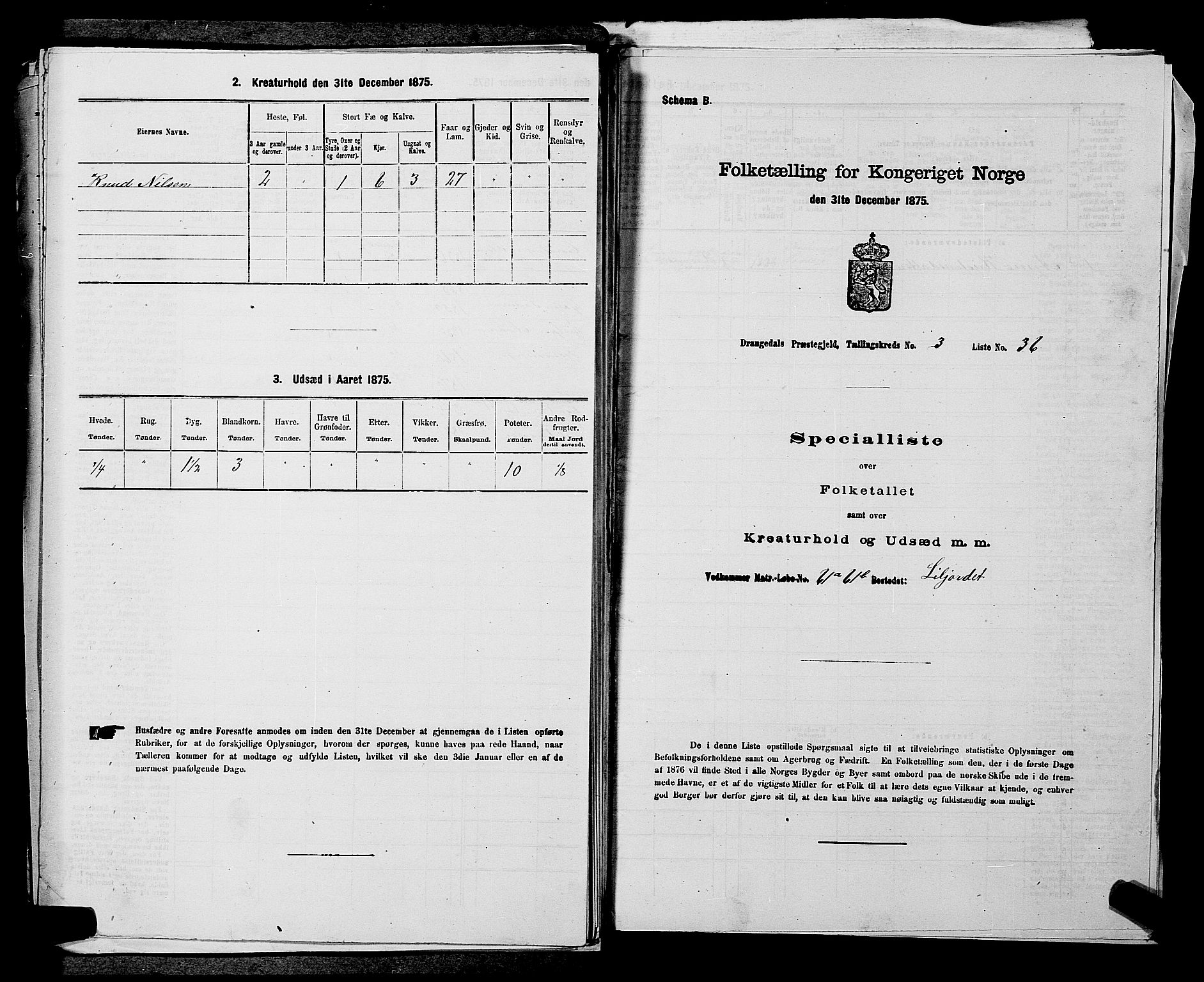 SAKO, 1875 census for 0817P Drangedal, 1875, p. 400