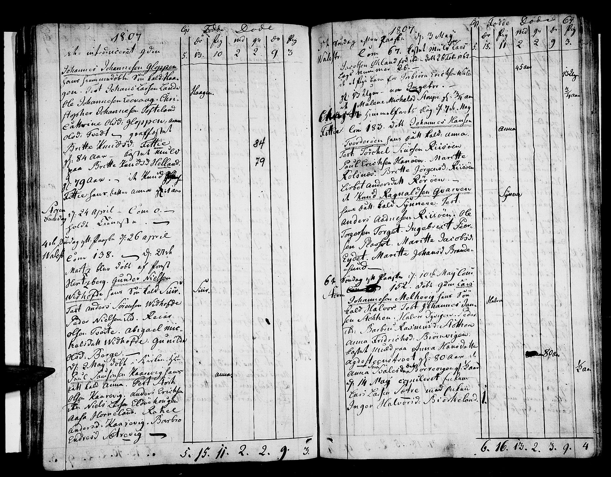 Stord sokneprestembete, SAB/A-78201/H/Haa: Parish register (official) no. A 4, 1800-1815, p. 64