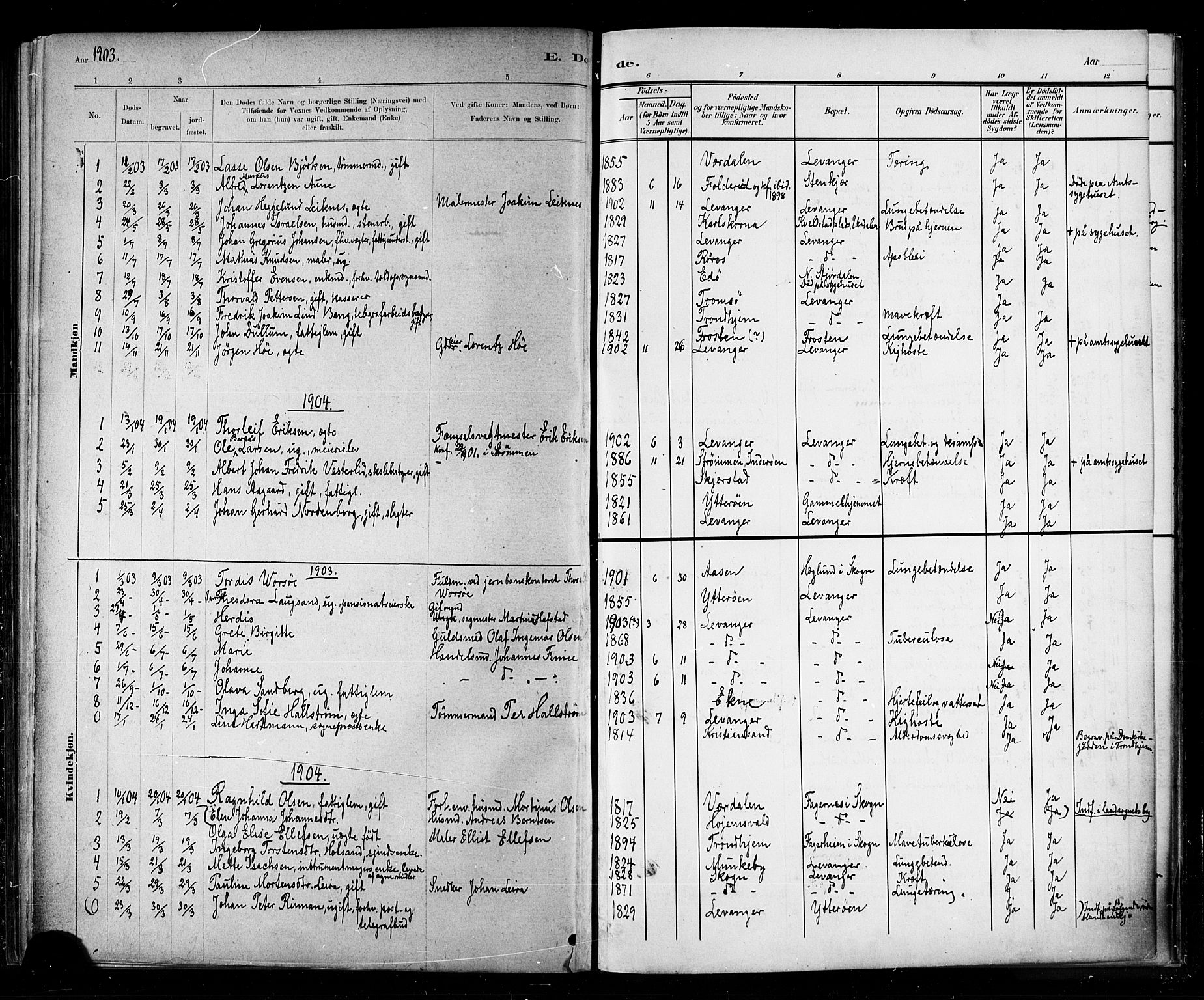 Ministerialprotokoller, klokkerbøker og fødselsregistre - Nord-Trøndelag, AV/SAT-A-1458/720/L0192: Parish register (copy) no. 720C01, 1880-1917, p. 124b