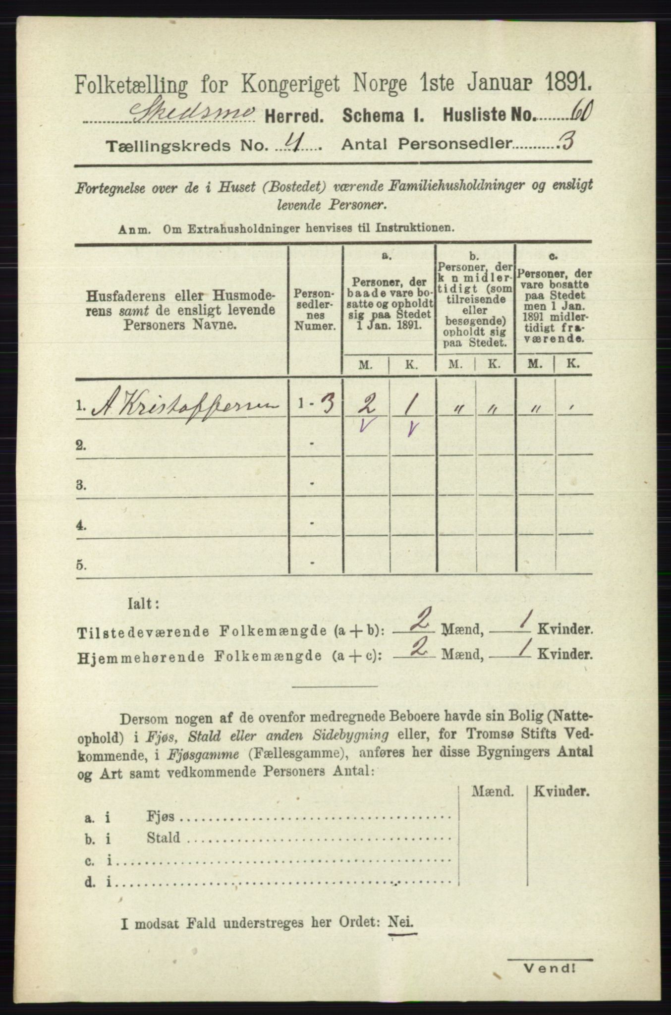 RA, 1891 census for 0231 Skedsmo, 1891, p. 1818