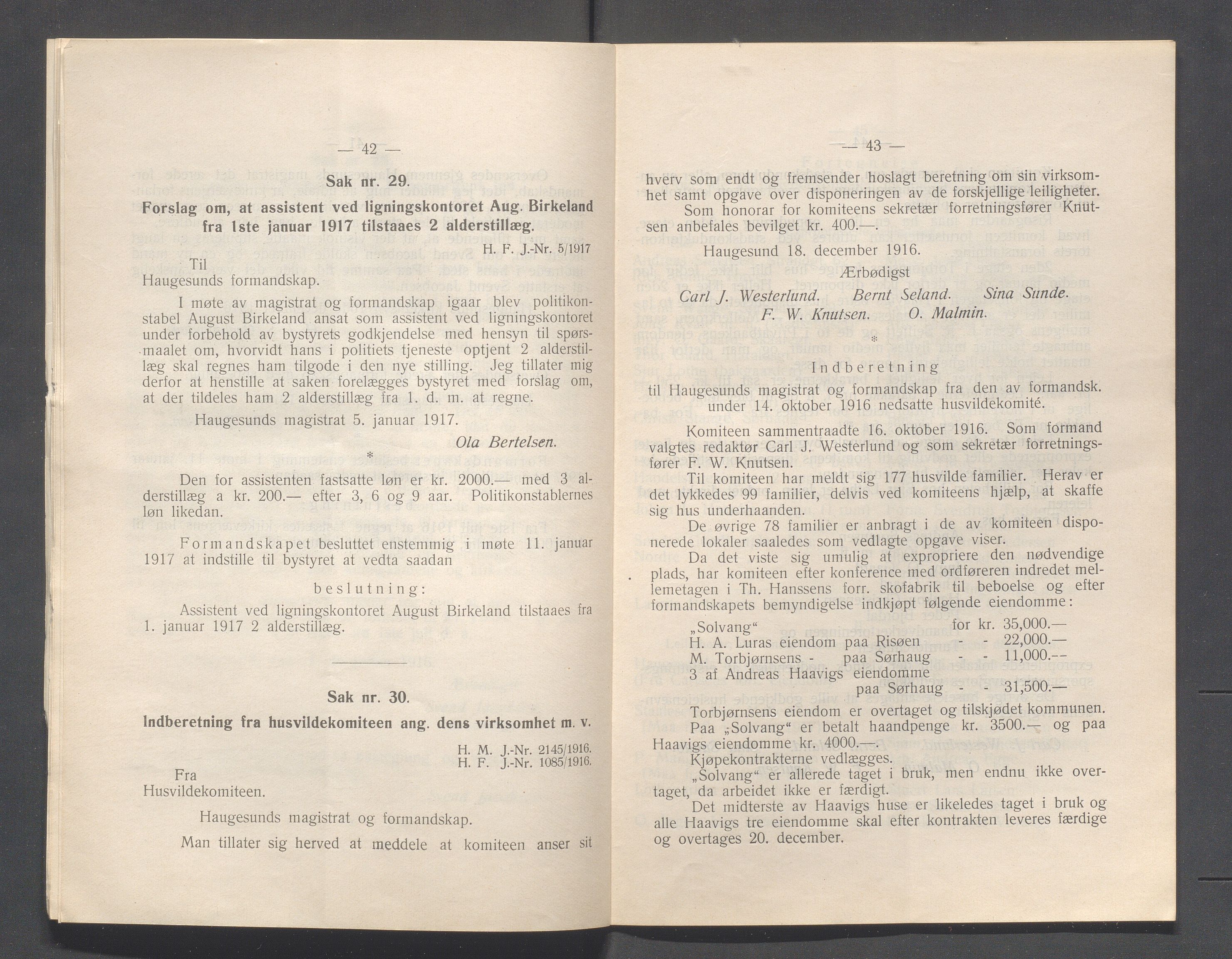 Haugesund kommune - Formannskapet og Bystyret, IKAR/A-740/A/Abb/L0002: Bystyreforhandlinger, 1908-1917, p. 1113