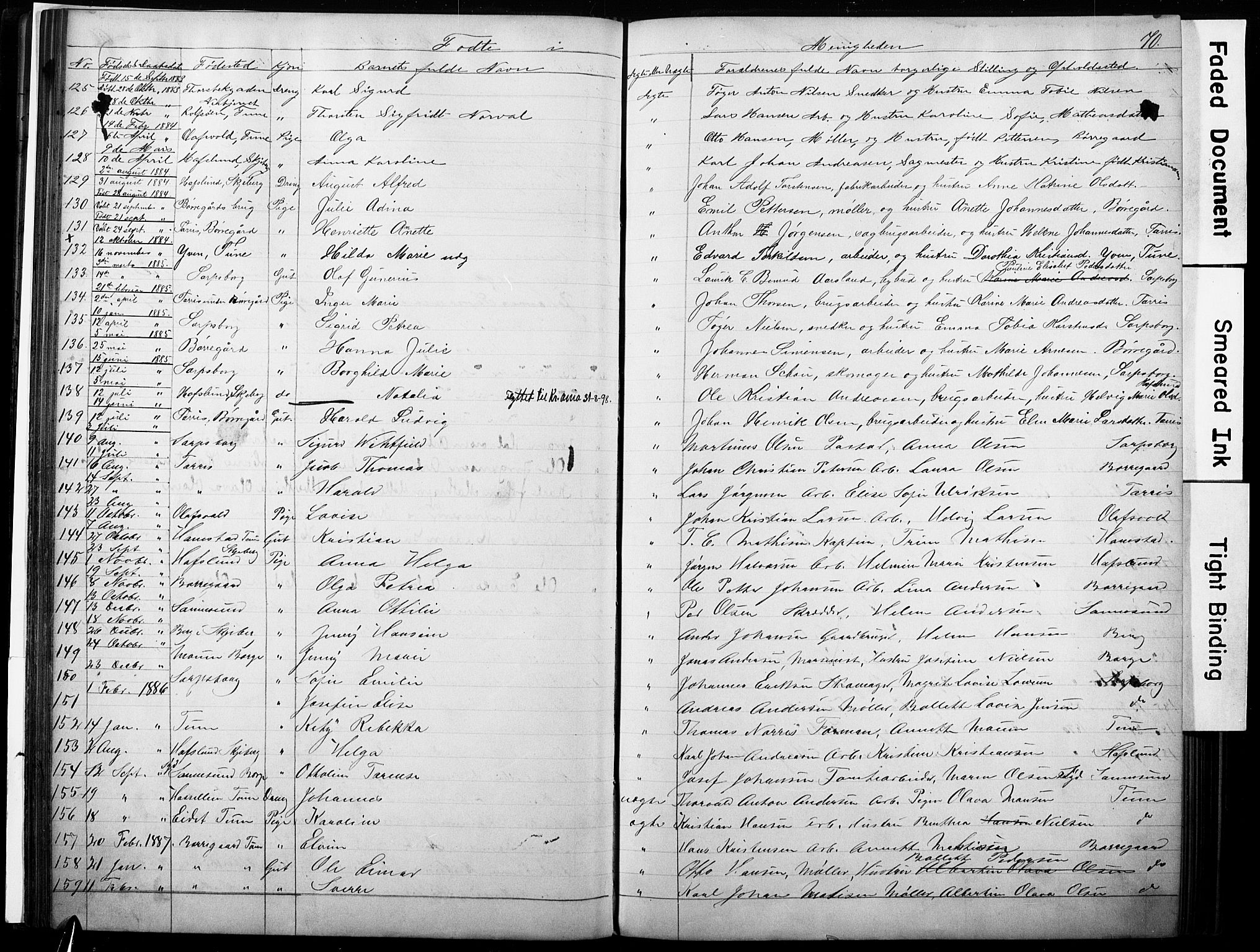 Sarpsborg metodistkirke, AV/SAO-PAO-0233/A/L0002: Dissenter register no. 2, 1856-1890, p. 70