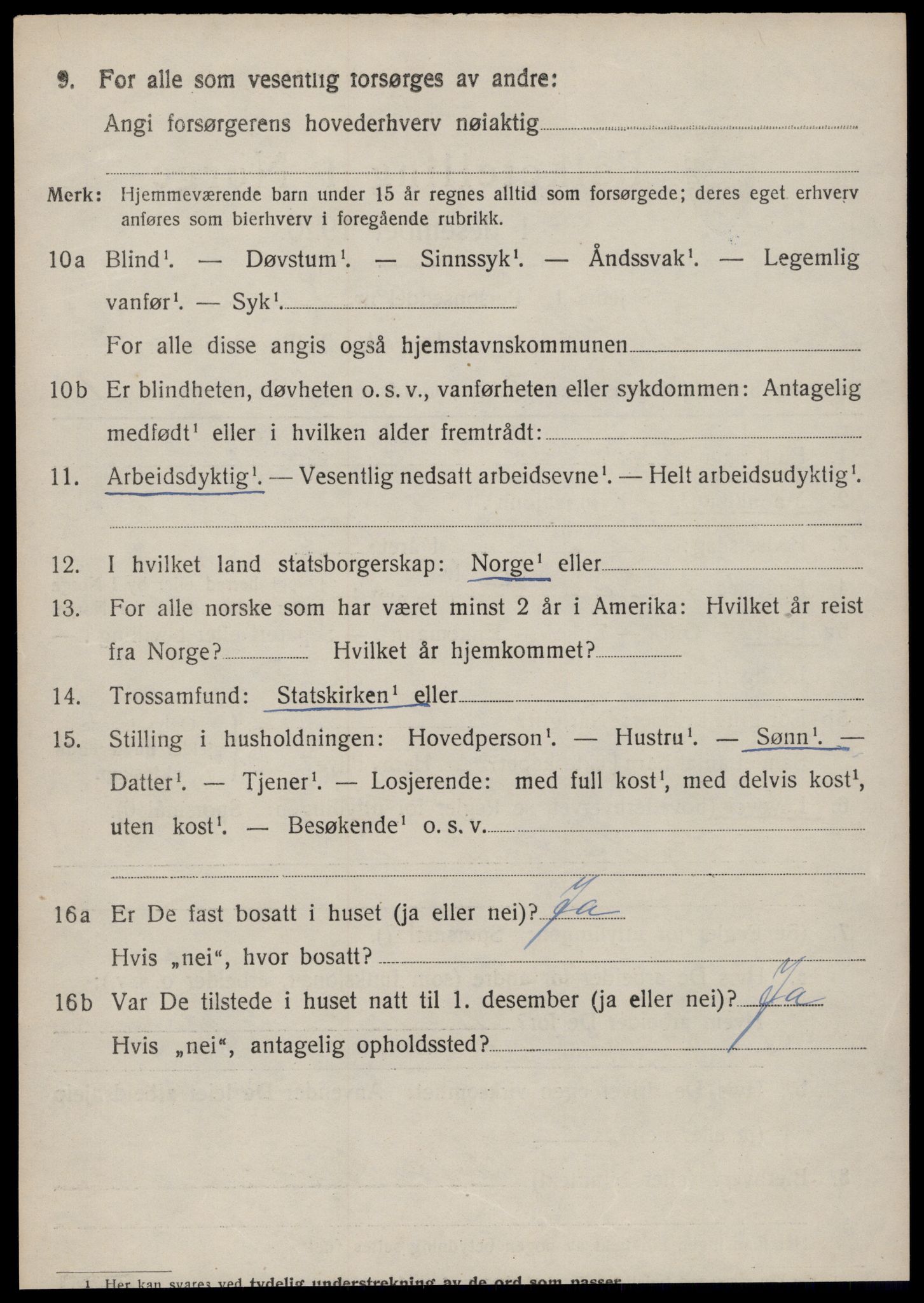 SAT, 1920 census for Bremsnes, 1920, p. 3812