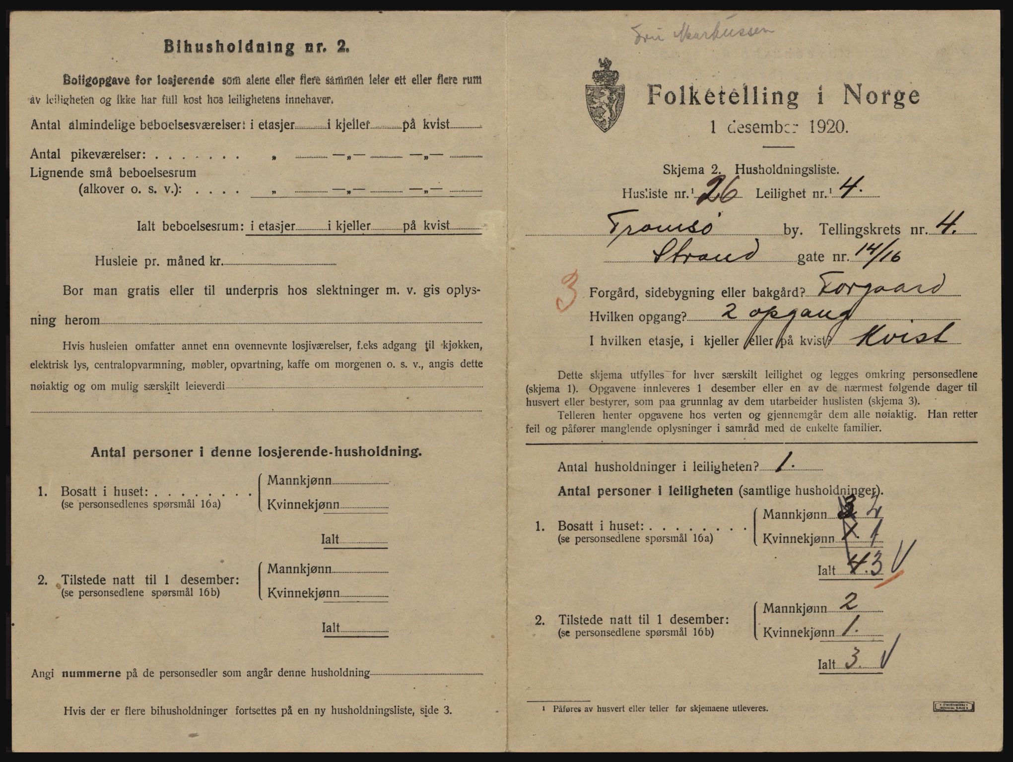 SATØ, 1920 census for Tromsø, 1920, p. 4111