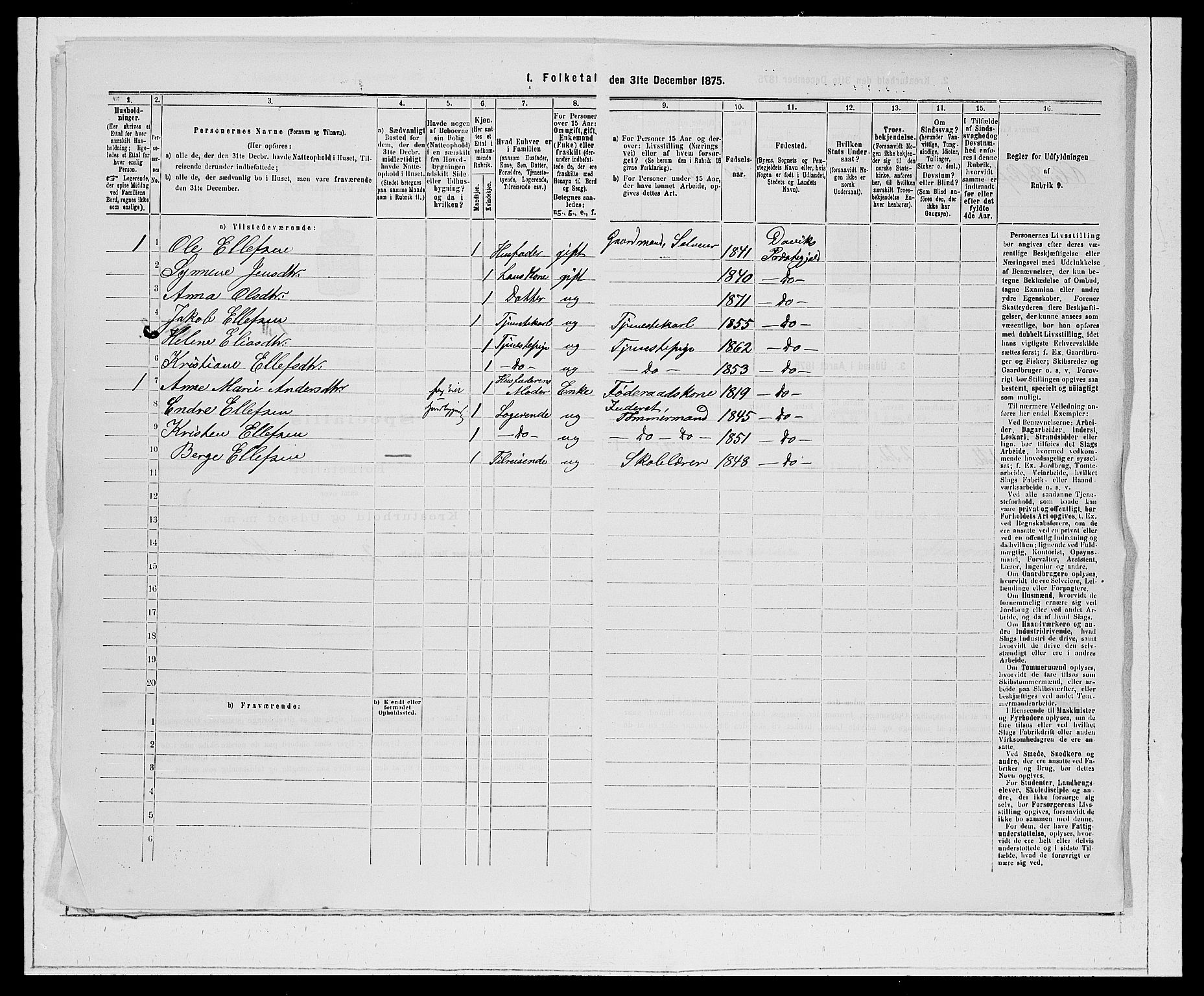 SAB, 1875 Census for 1442P Davik, 1875, p. 30
