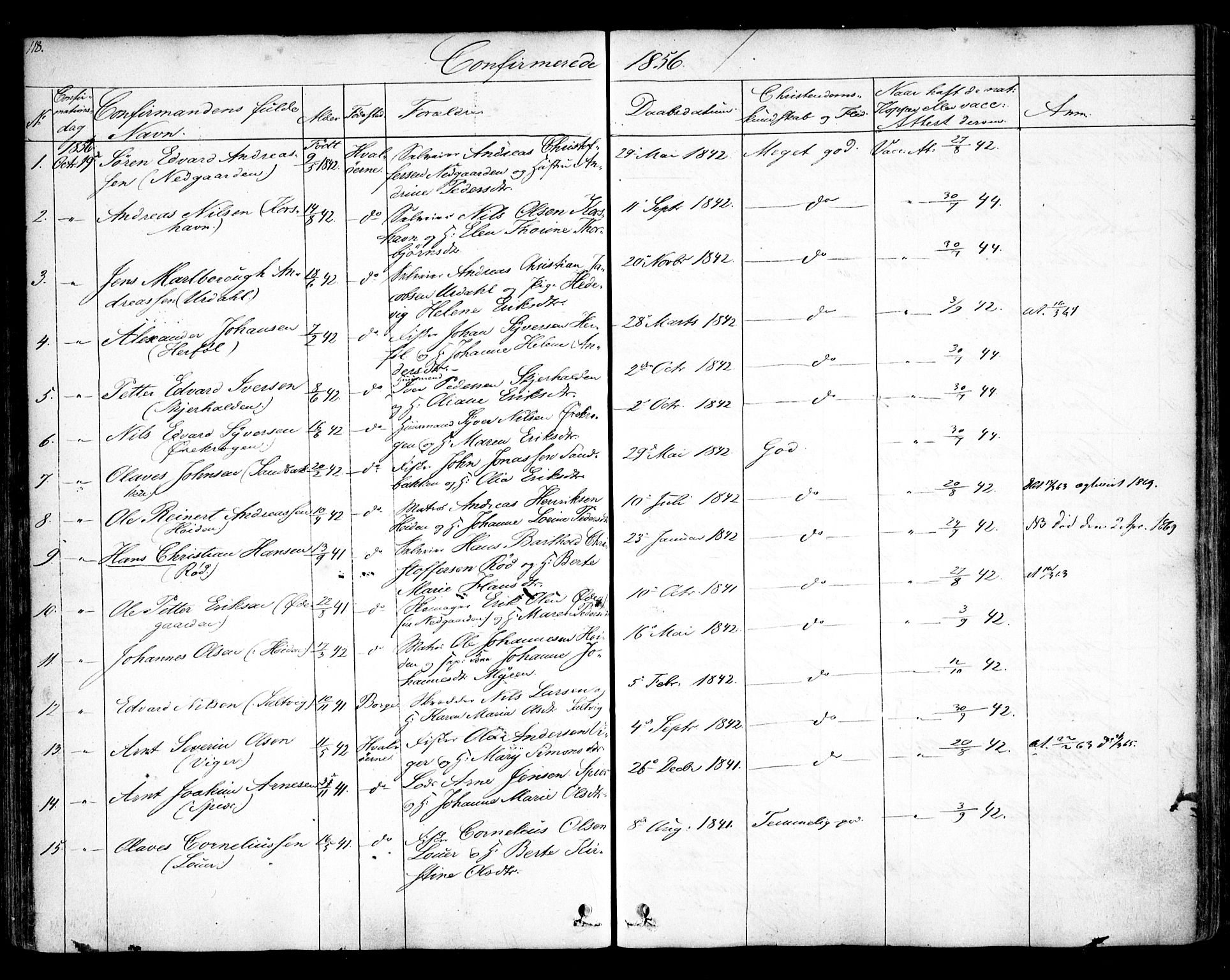Hvaler prestekontor Kirkebøker, SAO/A-2001/F/Fa/L0006: Parish register (official) no. I 6, 1846-1863, p. 118