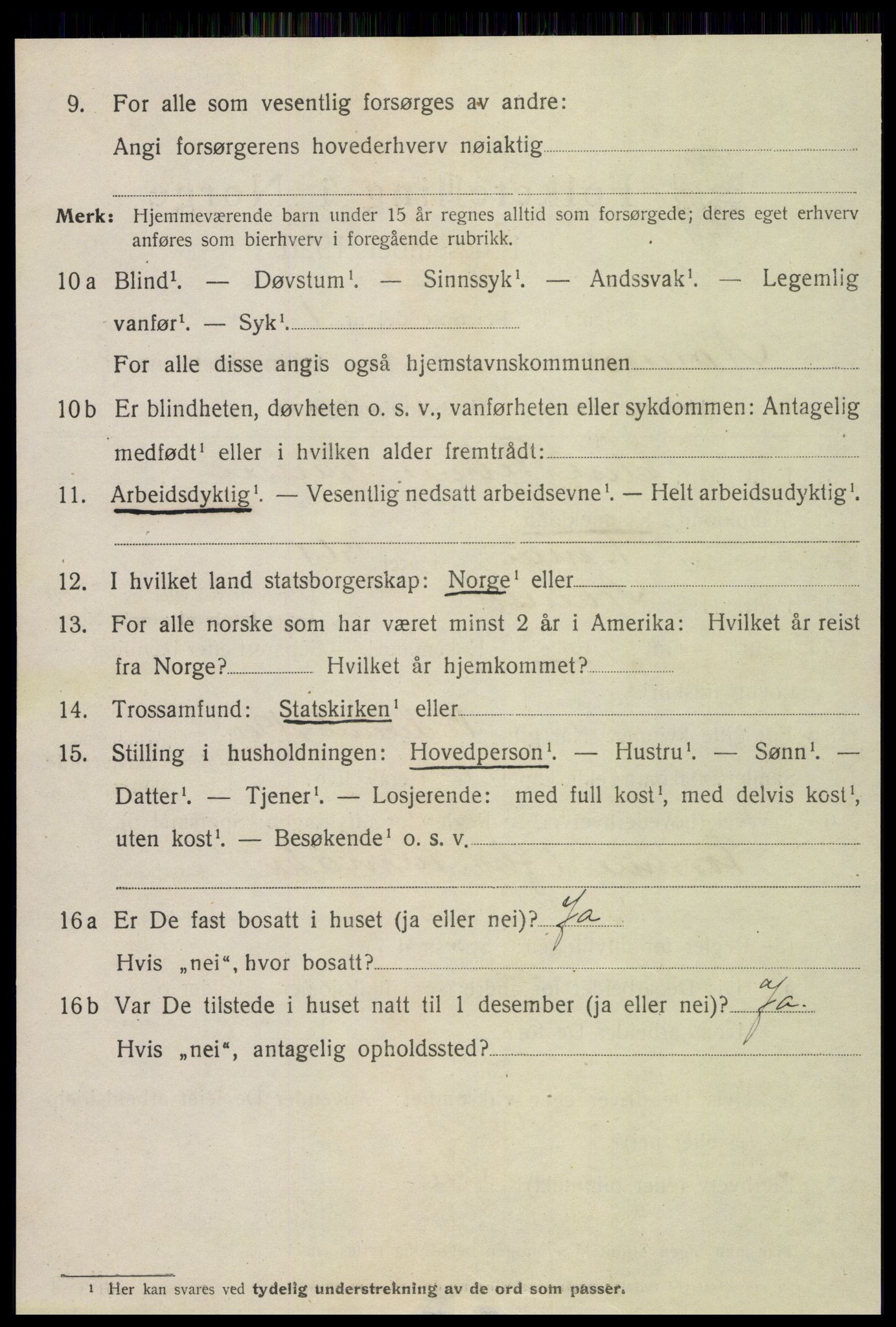 SAT, 1920 census for Namsos, 1920, p. 3752