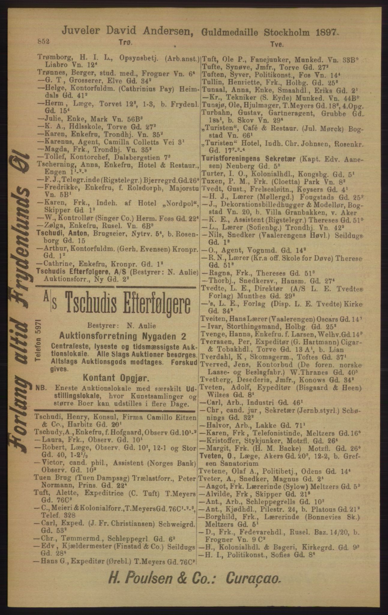 Kristiania/Oslo adressebok, PUBL/-, 1906, p. 852