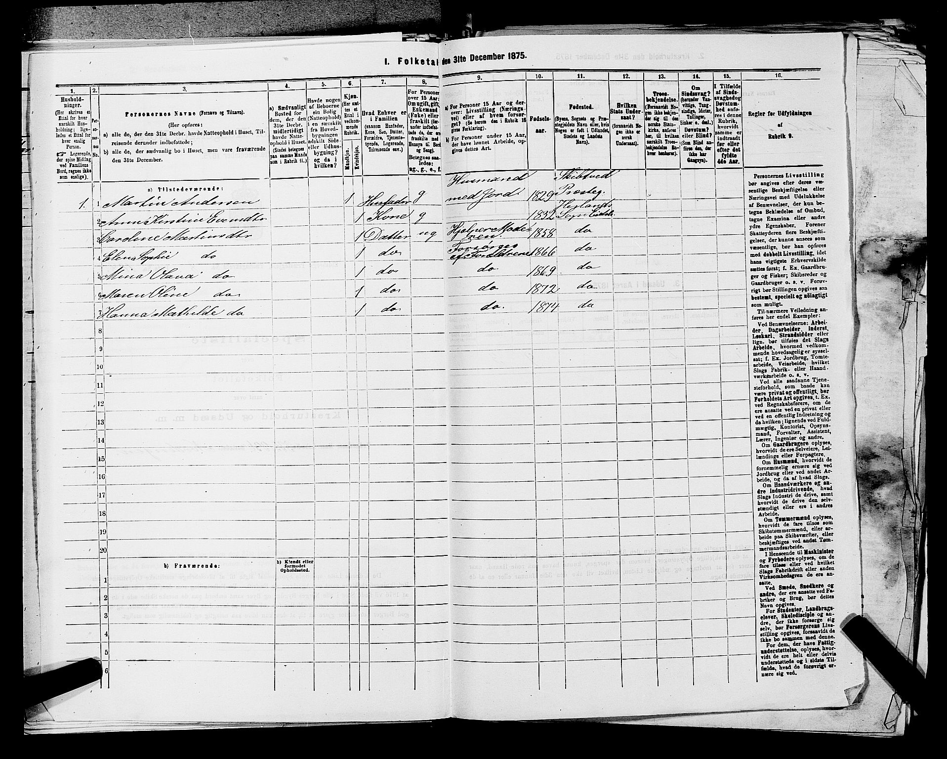 RA, 1875 census for 0125P Eidsberg, 1875, p. 1847