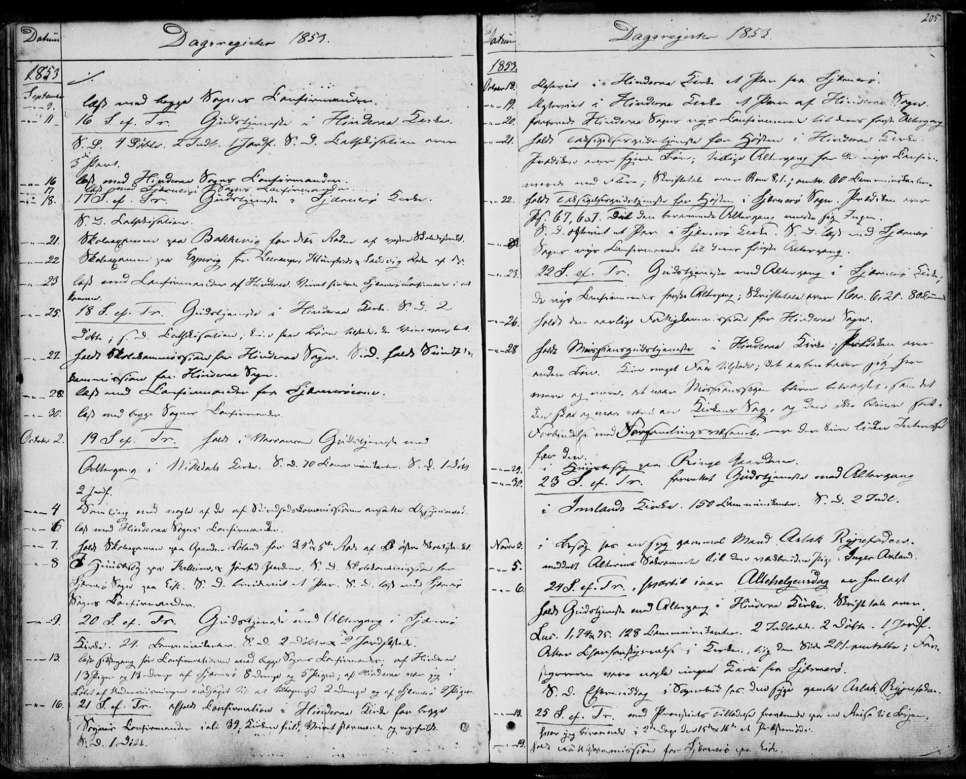 Nedstrand sokneprestkontor, AV/SAST-A-101841/01/IV: Parish register (official) no. A 8, 1839-1860, p. 205