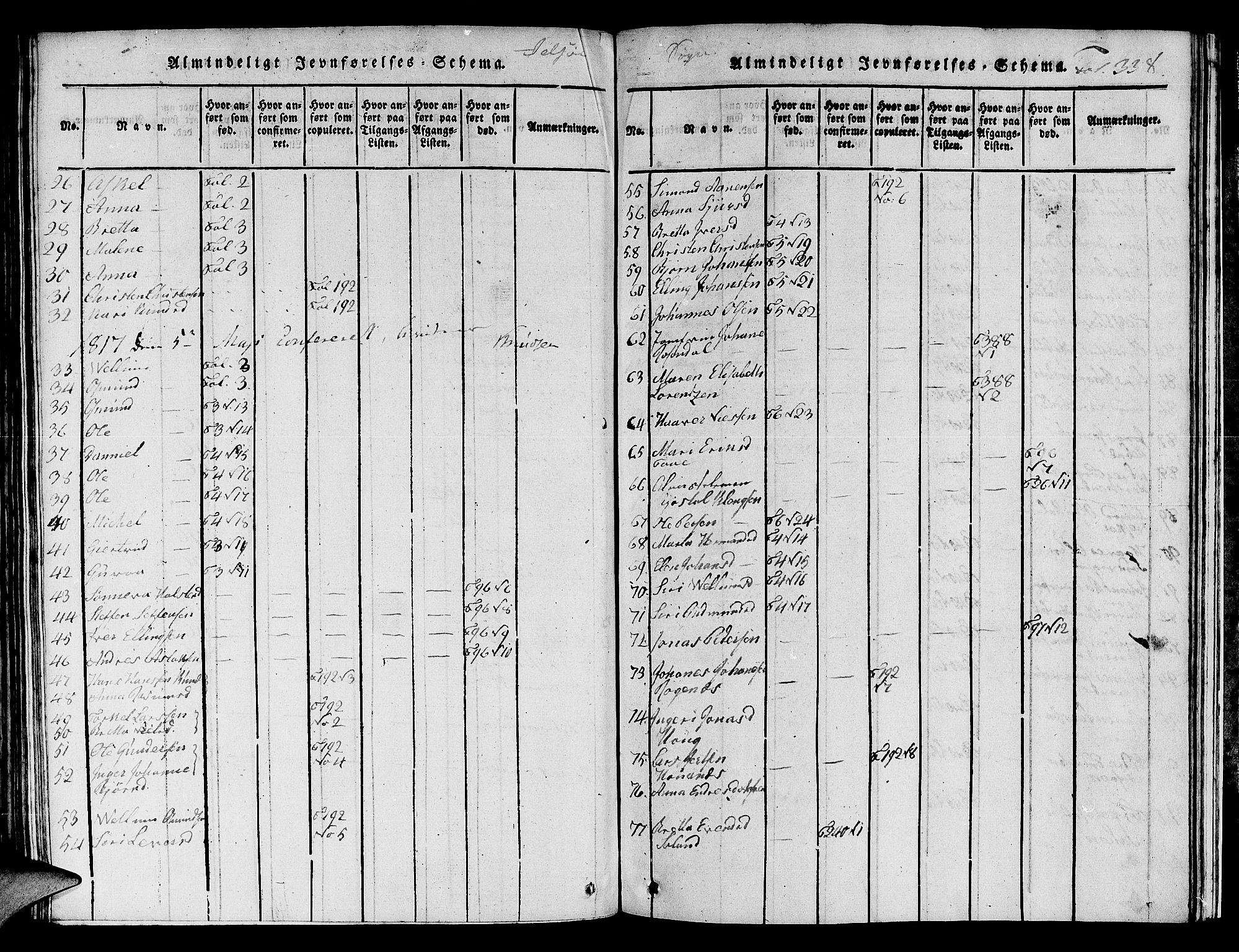 Jelsa sokneprestkontor, SAST/A-101842/01/V: Parish register (copy) no. B 1 /1, 1816-1828, p. 338