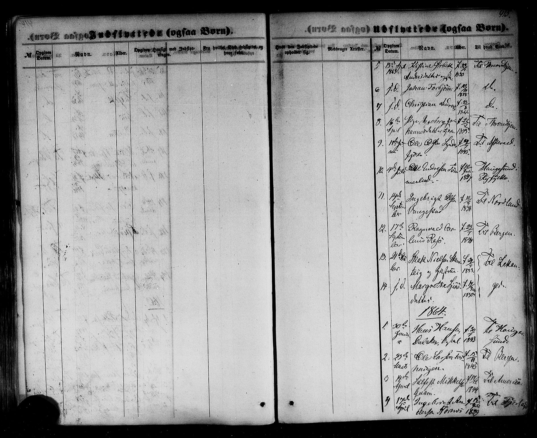 Sogndal sokneprestembete, AV/SAB-A-81301/H/Haa/Haaa/L0013: Parish register (official) no. A 13, 1859-1877, p. 415