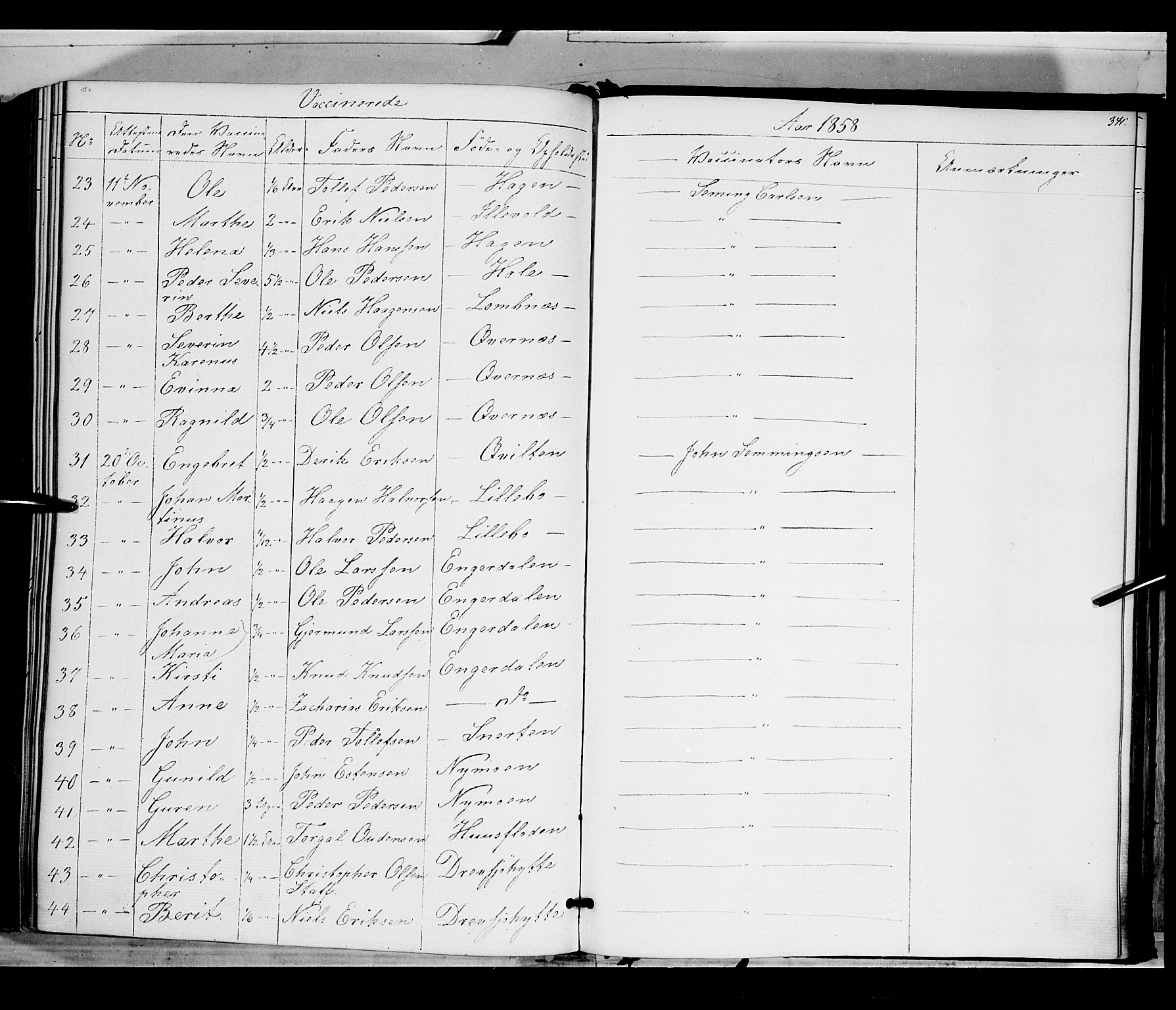 Rendalen prestekontor, AV/SAH-PREST-054/H/Ha/Haa/L0005: Parish register (official) no. 5, 1853-1866, p. 341